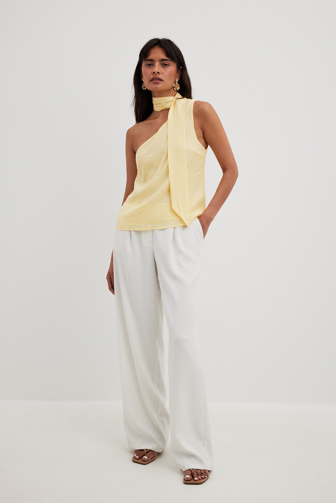 Structured Scarf Top Yellow | NA-KD