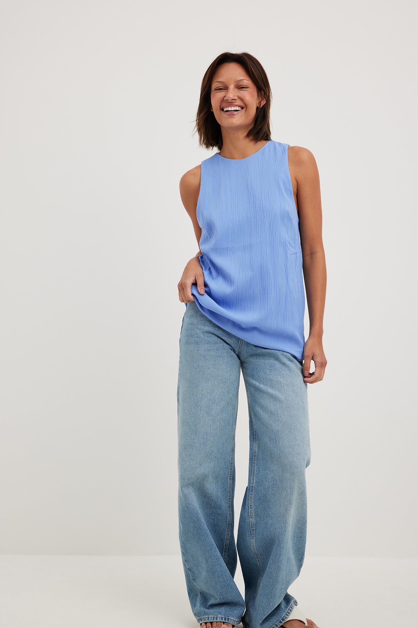 Structured Shell Top Blue | NA-KD