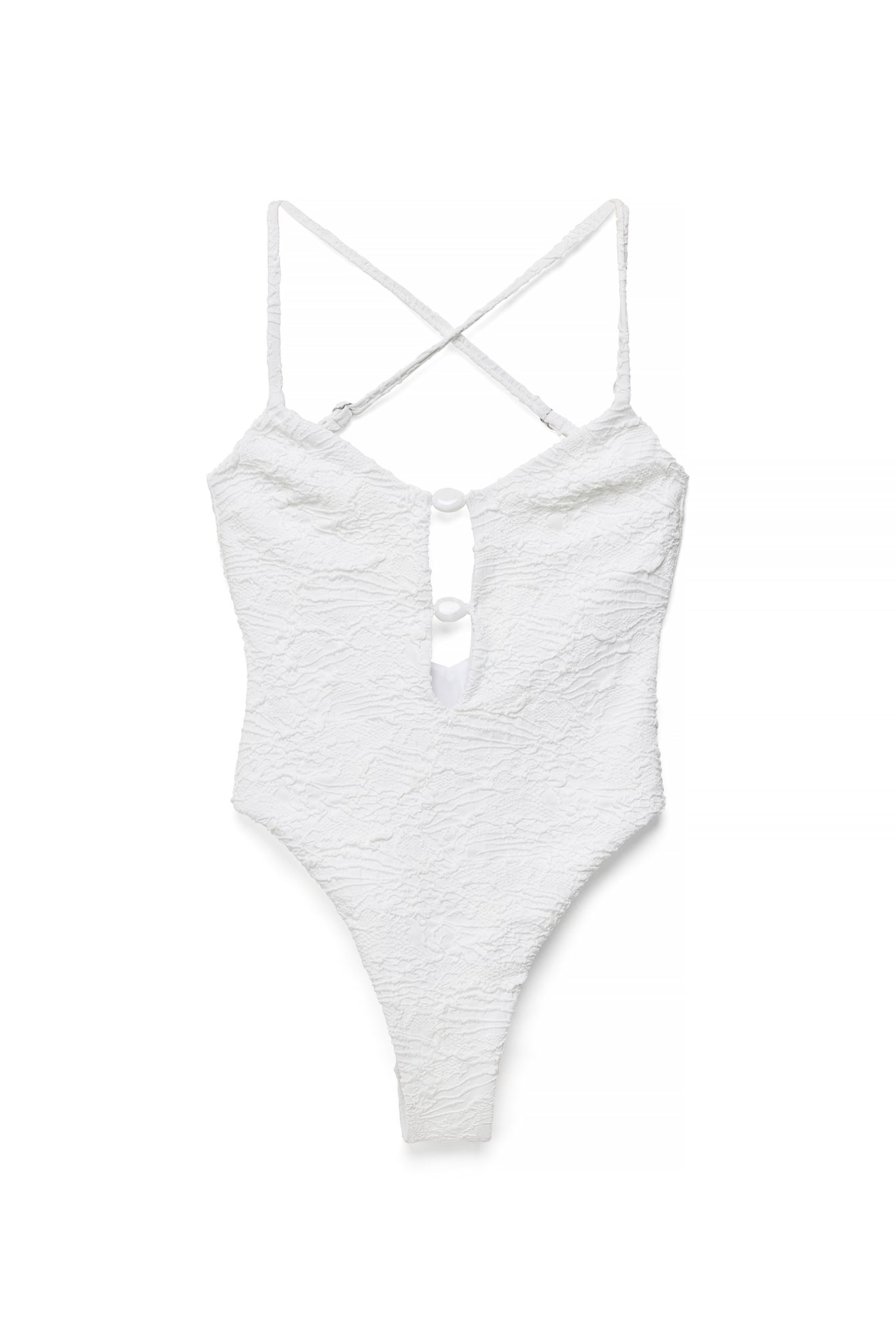 Plunge Open Back Swimsuit Black | NA-KD