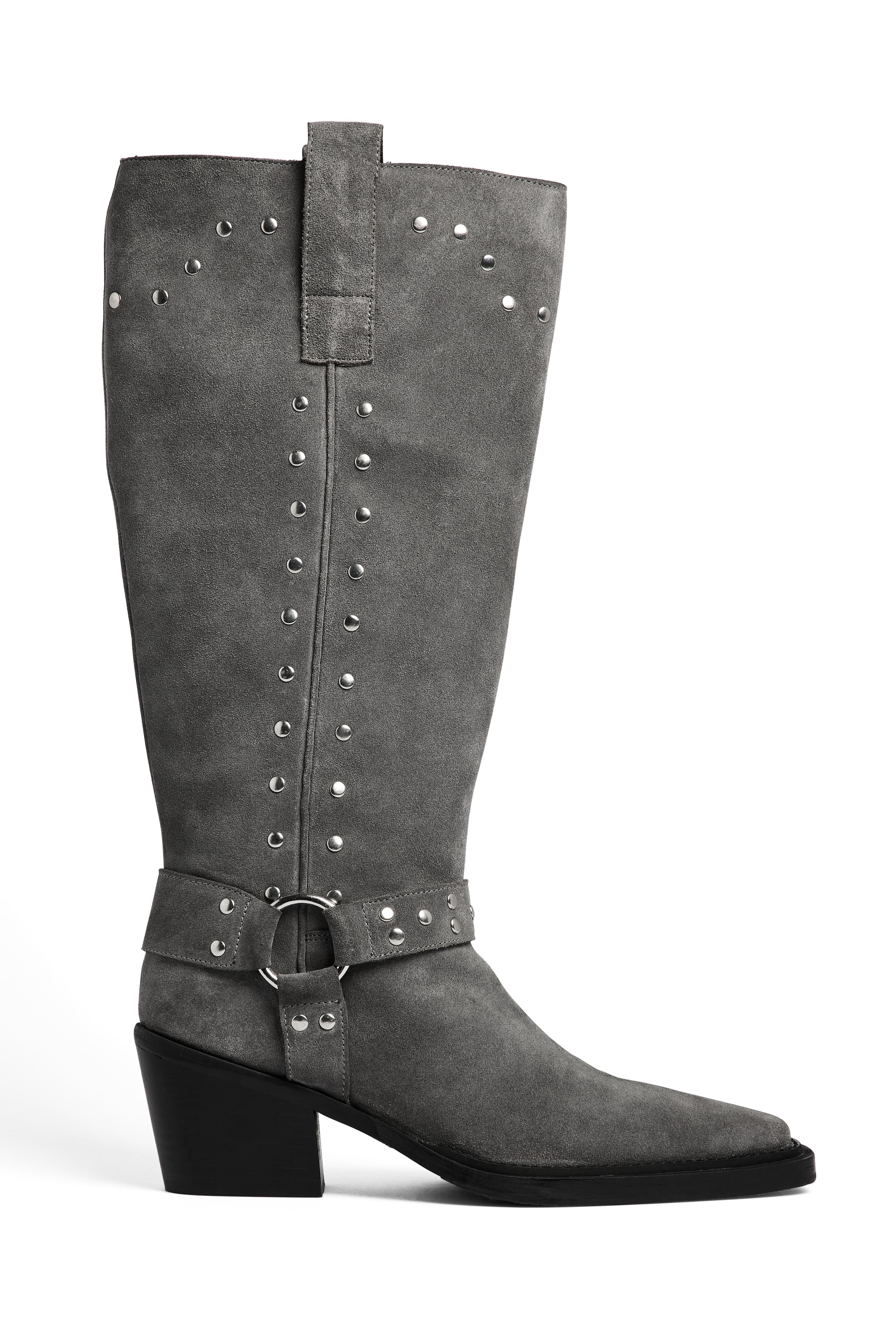 Studded Western Boots Grey NA-KD - Main Image