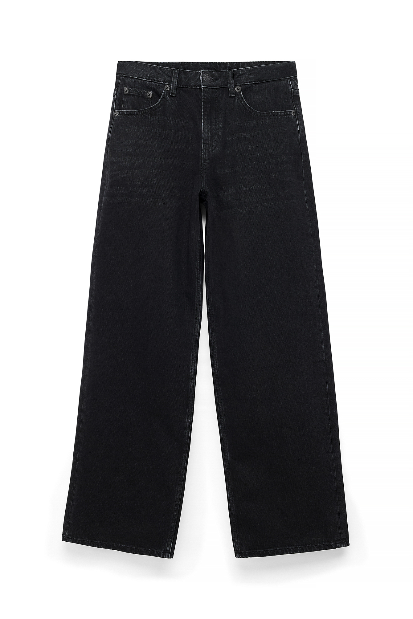 Washed Black Studio Low Waist Baggy Jeans