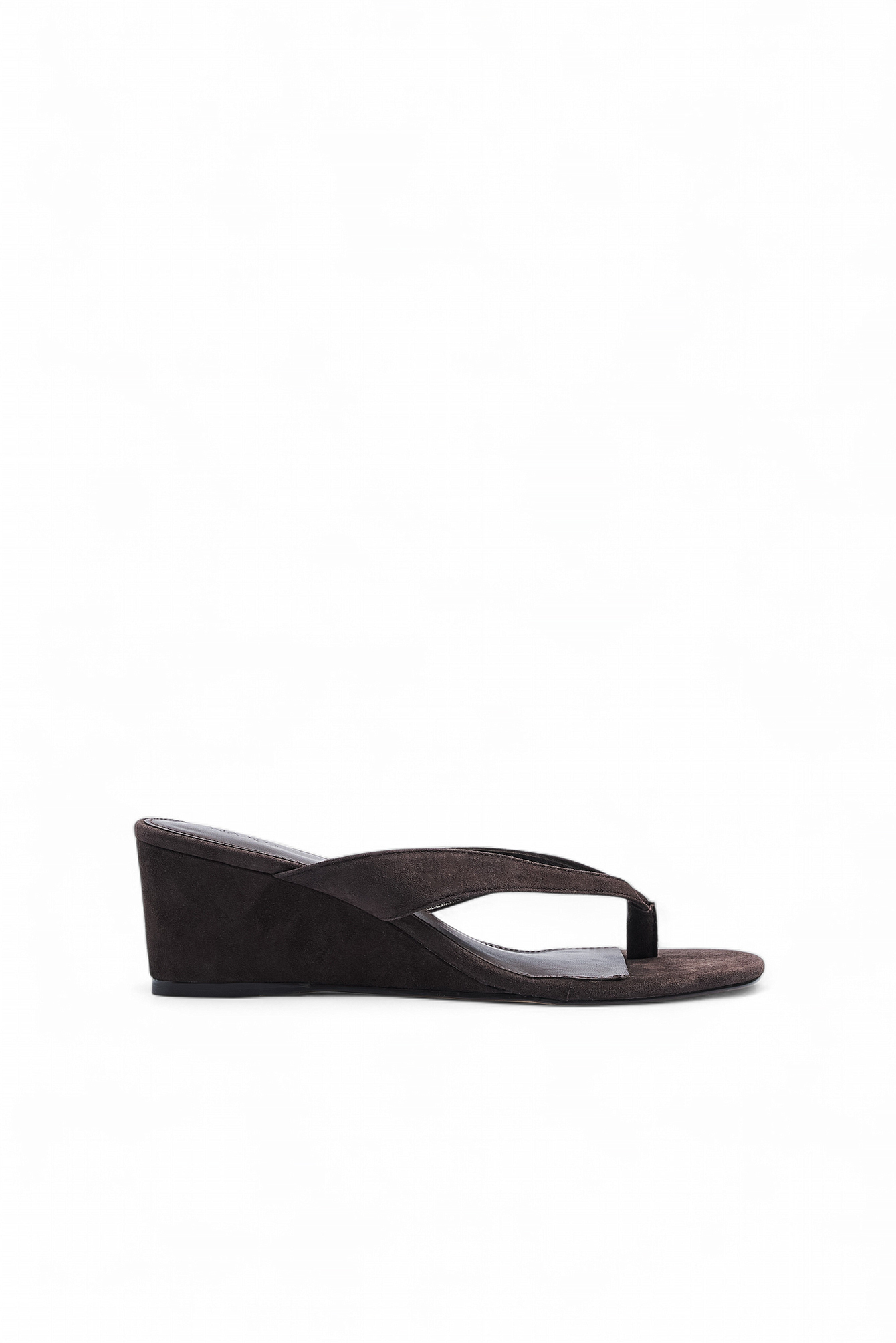 Dark Brown Suede Wedges