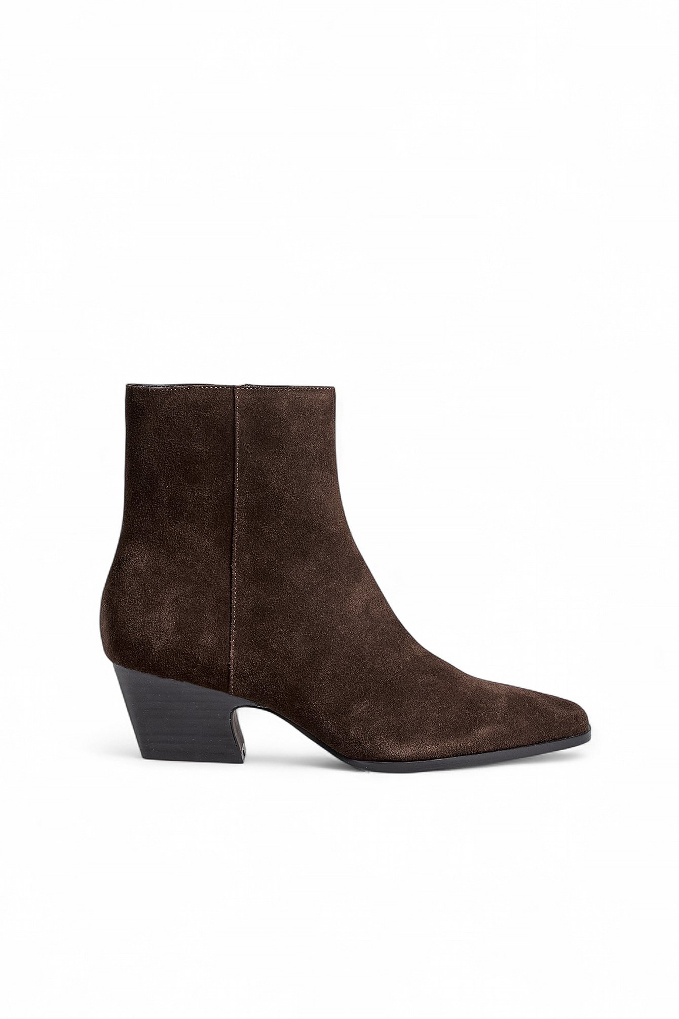 Premium Selection Bottines en daim à talon carré - Bottes & Bottines - Brun - EU 36 - NA-KD / NAKD