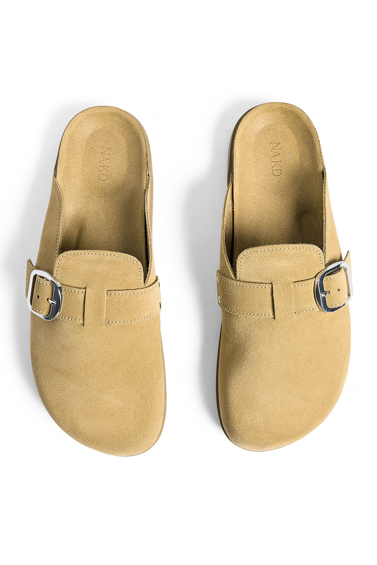 Suede Clogs - Leather Shoes - Beige - EU 39 - NA-KD / NAKD