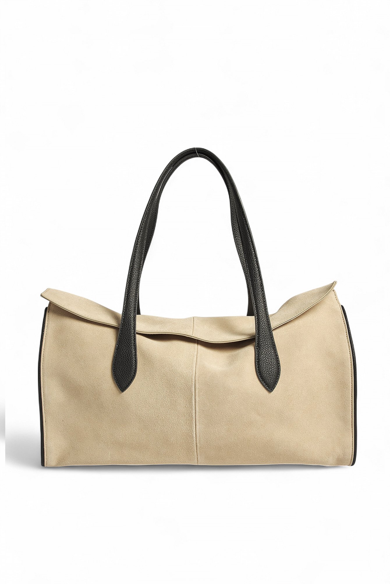 Premium Selection Suede Contrast Tote Bag - Bags - Beige - One Size - NA-KD / NAKD