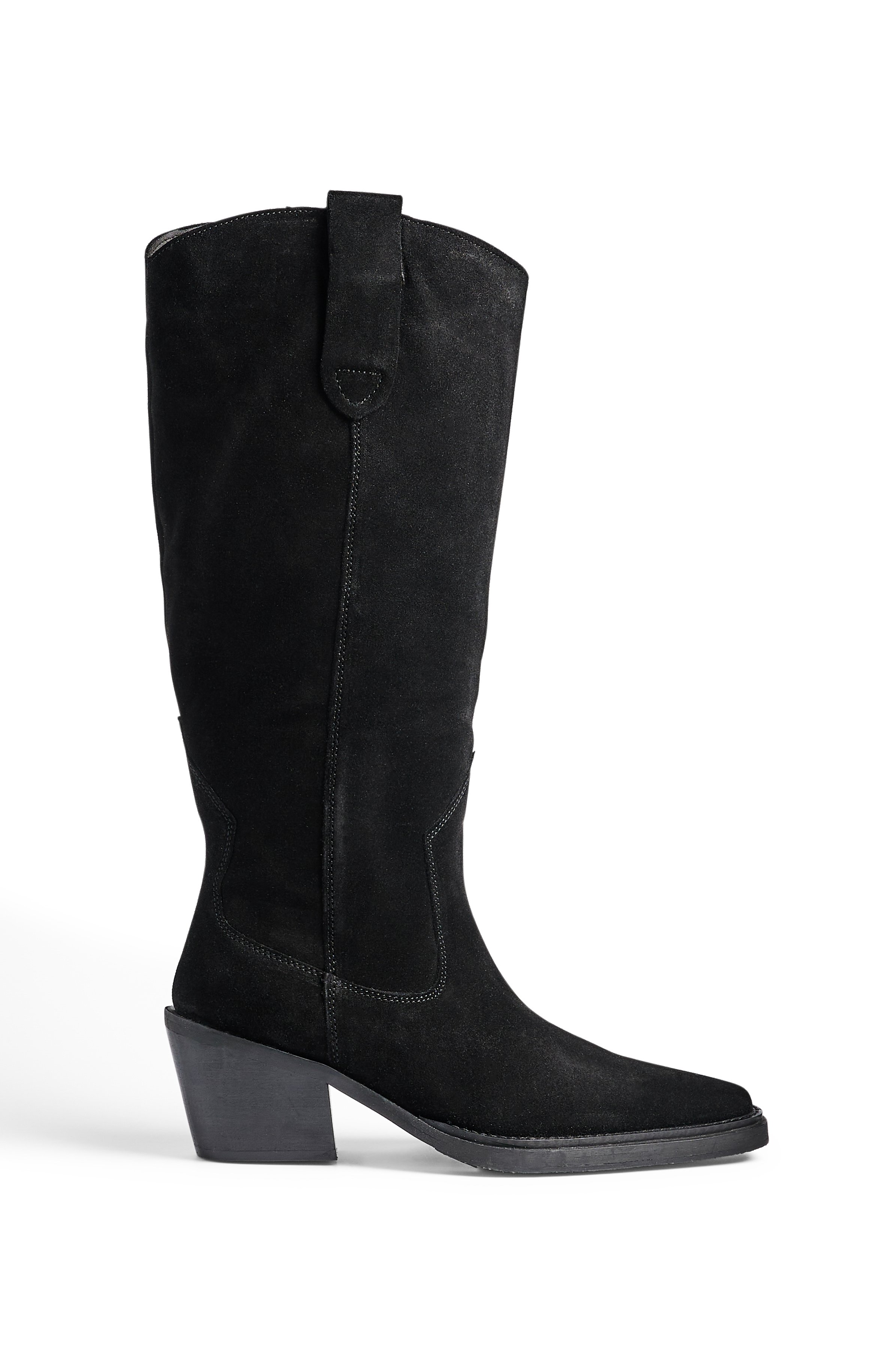 Suede Western Laarsjes Zwart Suède Cowboylaarzen Zwart NA-KD