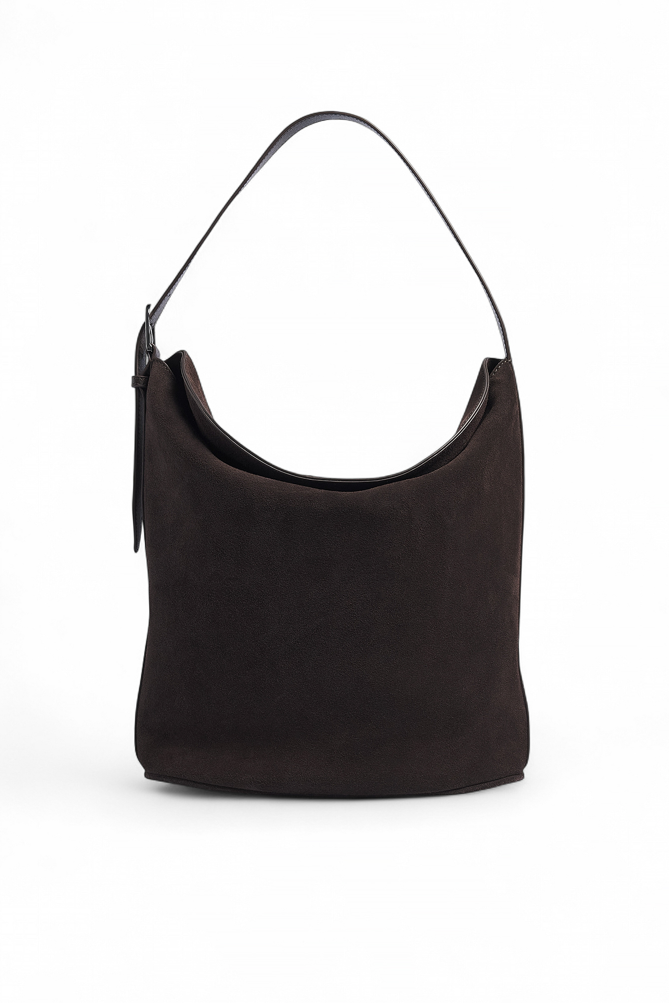 Premium Selection Suede Overlap Tote Bag - Bags - Brown - One Size - NA-KD / NAKD