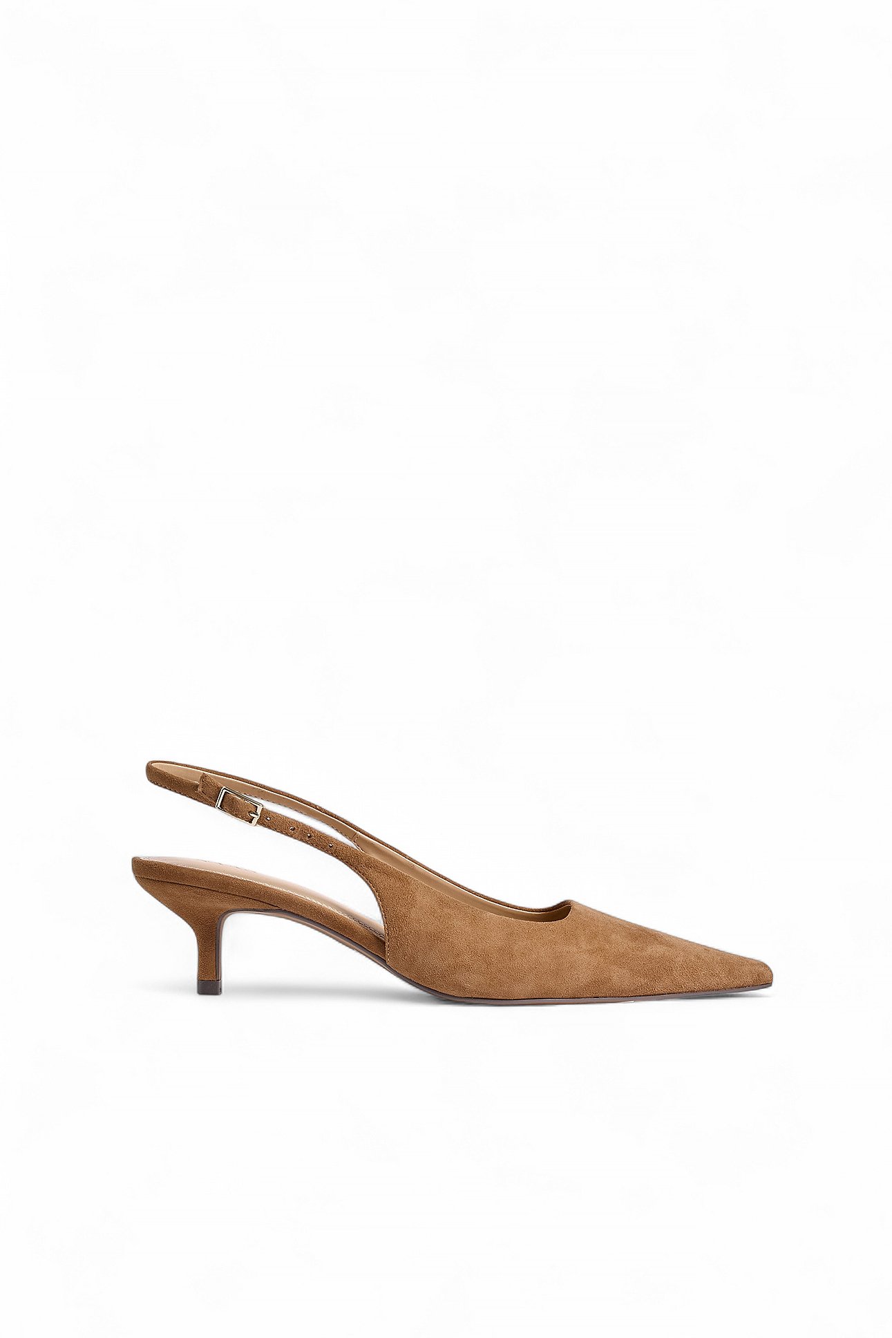 Tan Suede Slingback Pumps