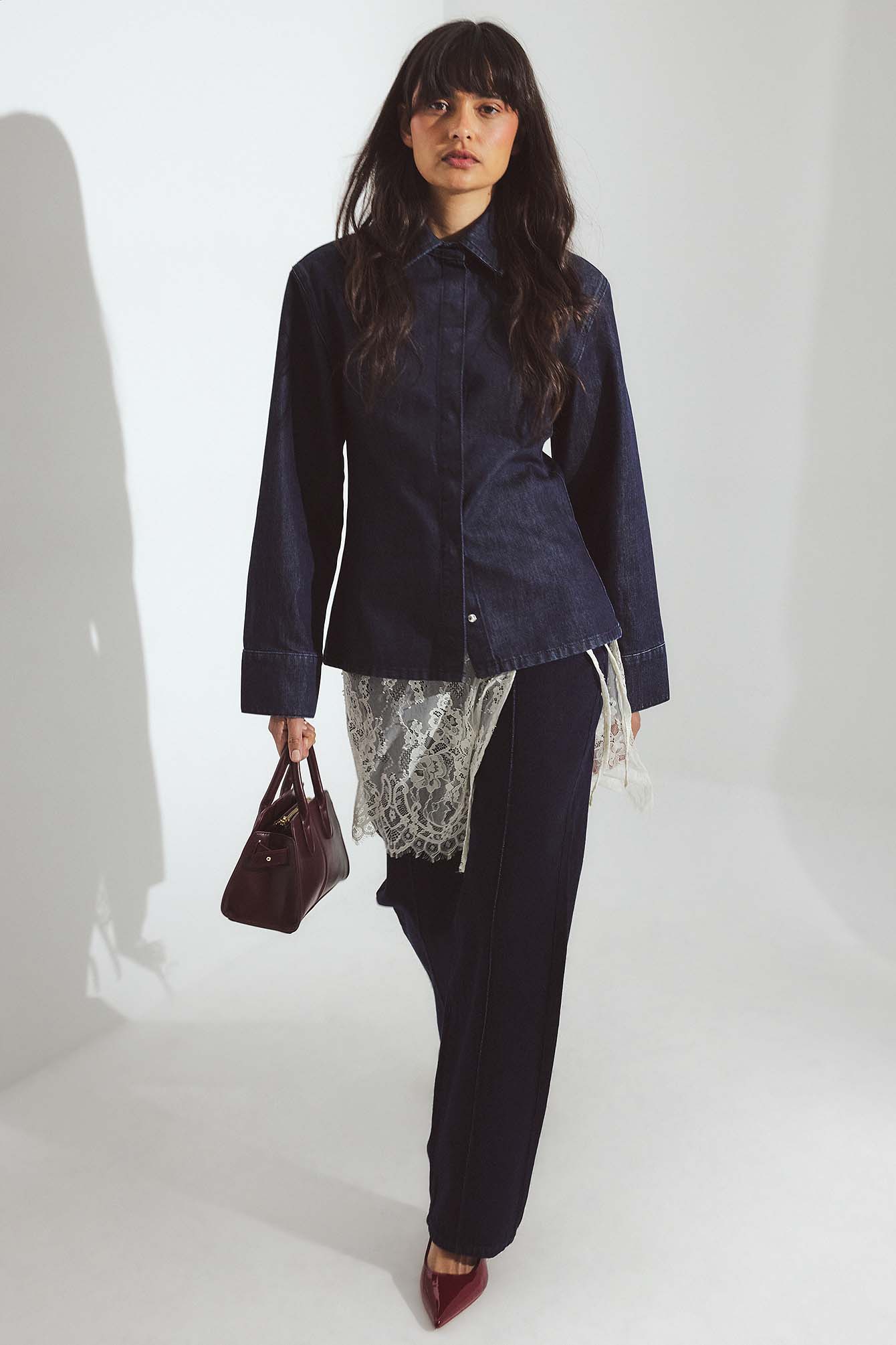 Camisa vaquera entallada - Camisas vaqueras - Blue - EU 42 - NA-KD / NAKD