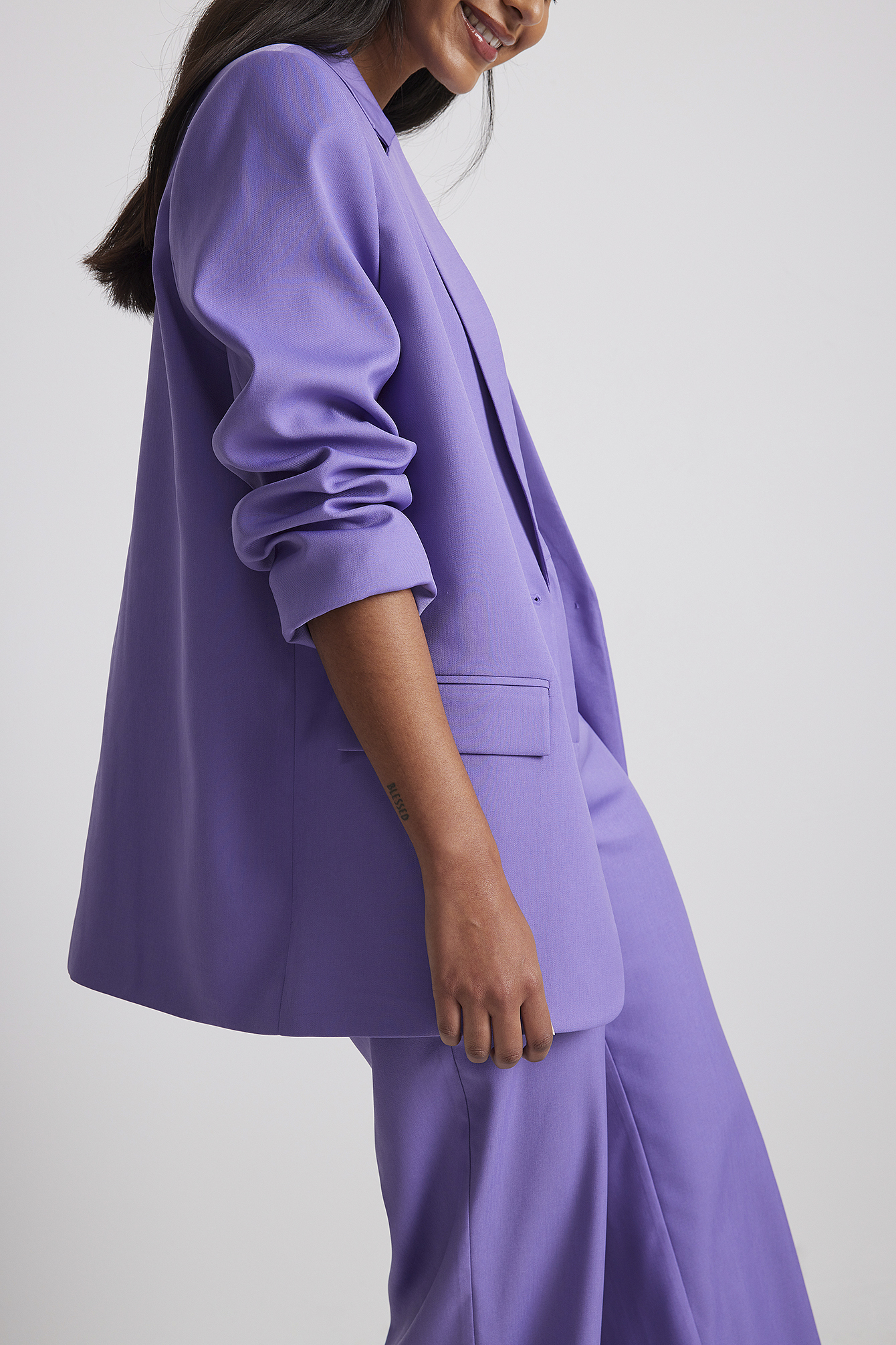 NA-KD Trend Tailored Oversized-fit Blazer - Purple