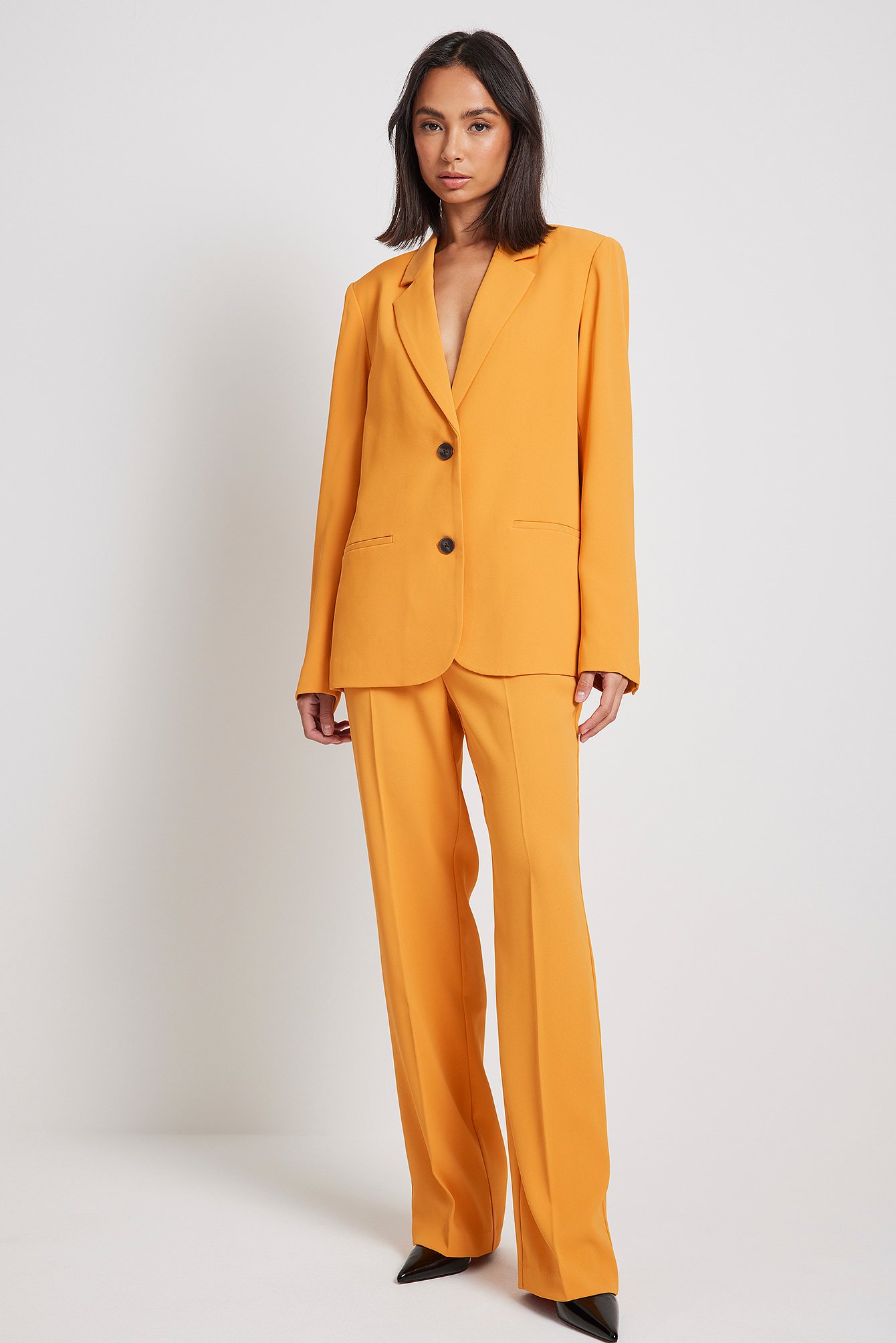 Trousers  Womens COS WIDE-LEG TAILORED TROUSERS BRIGHT ORANGE