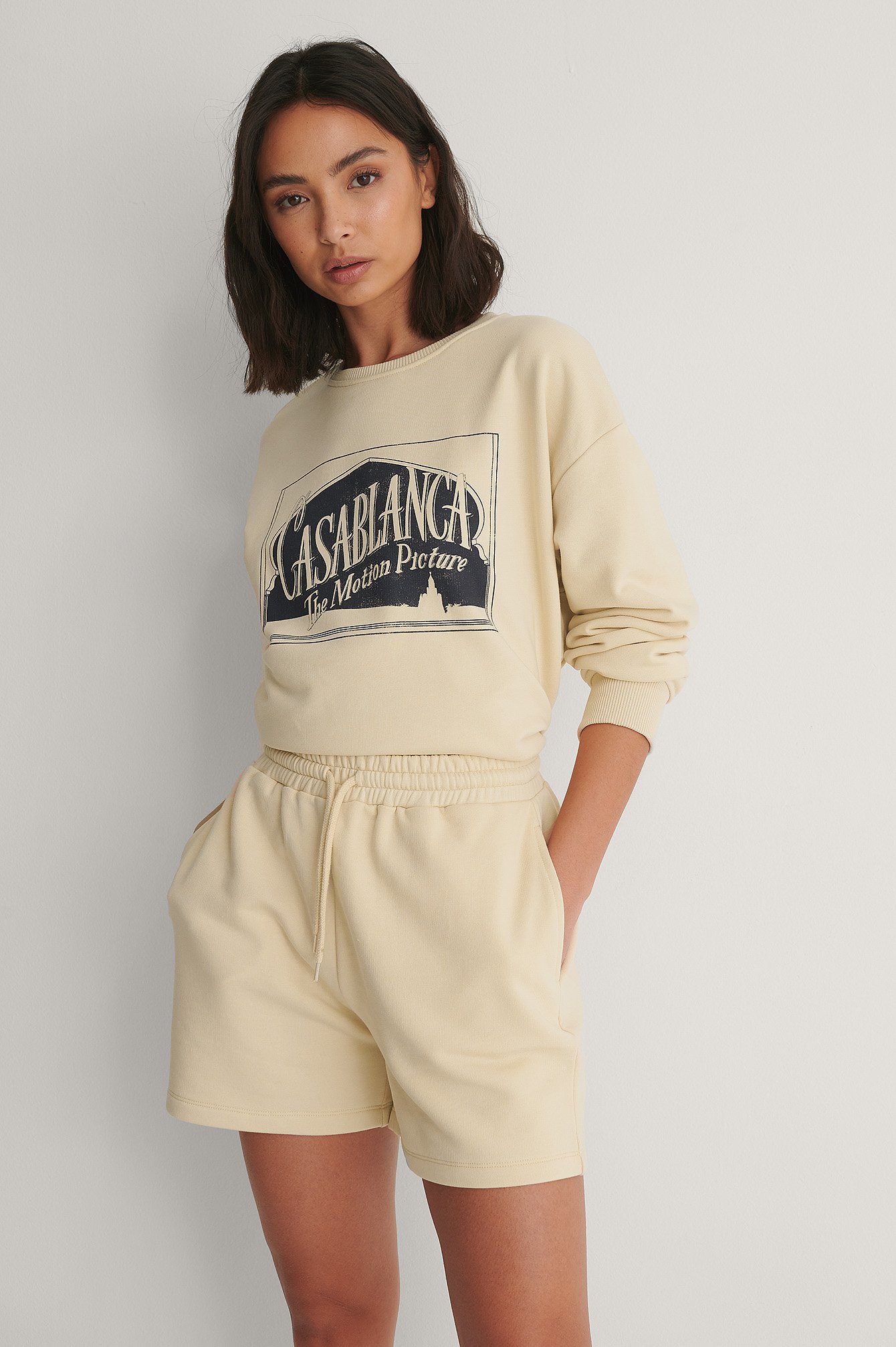 Sweat shorts beige Clearance