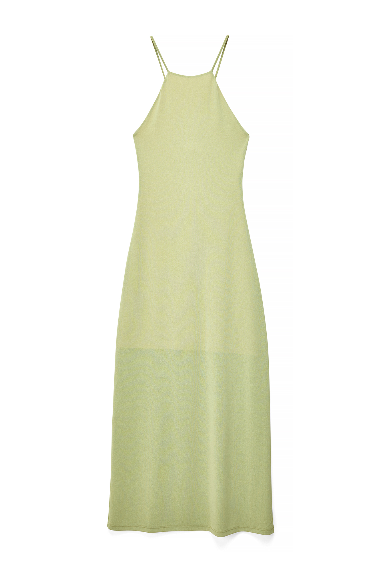Green Thin Strap Jersey Dress
