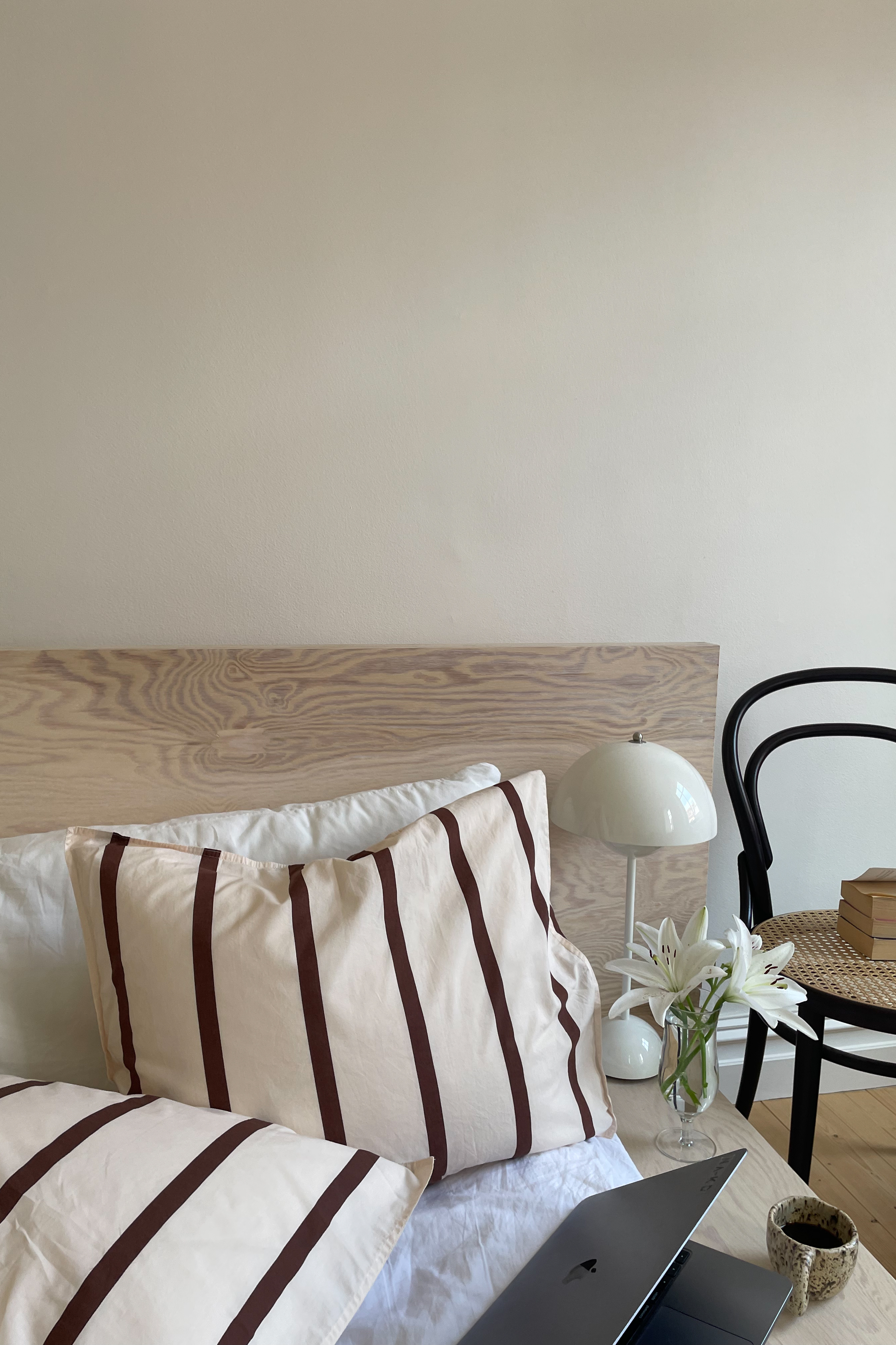 Thin Stripe Pillow Case Brown NAKD