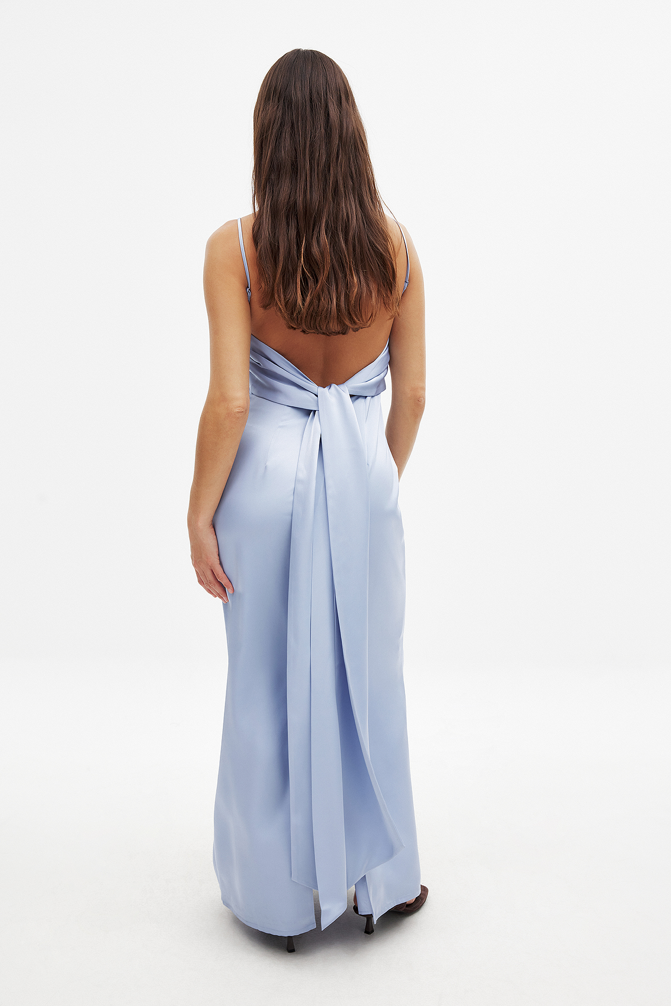 Tie Back Detail Maxi Dress - Prom Dresses - Blue - EU 40 Tie Back Detail Maxi Dress - Prom Dresses - Blue - EU 40