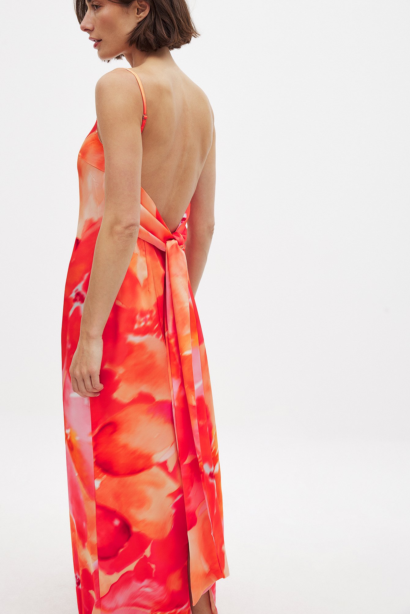 Tie Back Detail Maxi Dress Multicolor | NA-KD Tie Back Detail Maxi Dress Multicolor | NA-KD