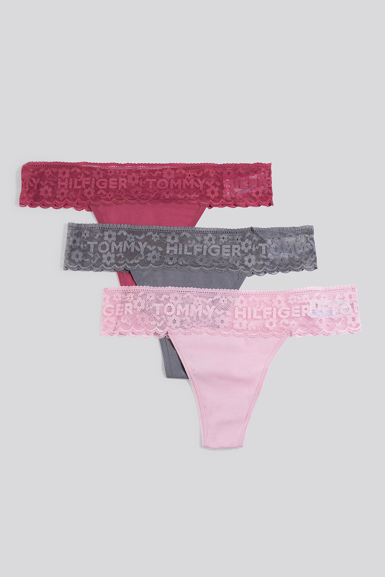 3-Pack Lace Thong Fragrant Lilac/Malaga/Quiet