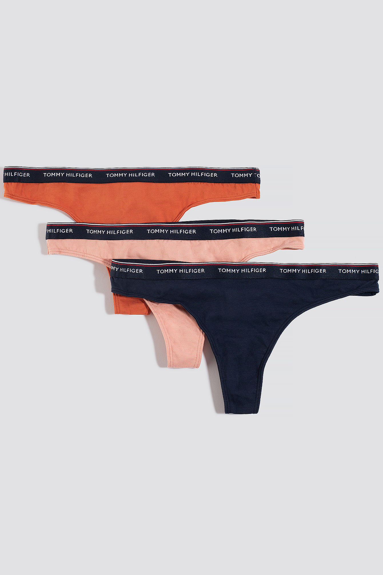 3-Pack Thong Rose Tan/Mecca Orange/Navy