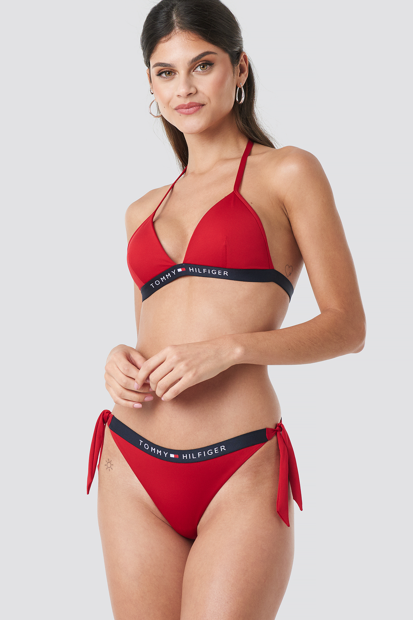 Cheeky Side Tie Bikini Tango Red