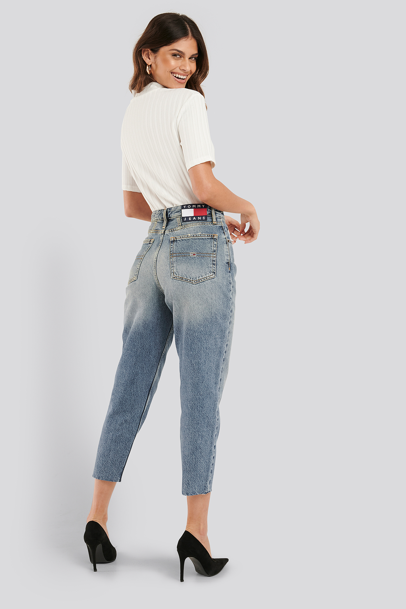 Mom High Rise Tapered Iron Mid Jeans Denim