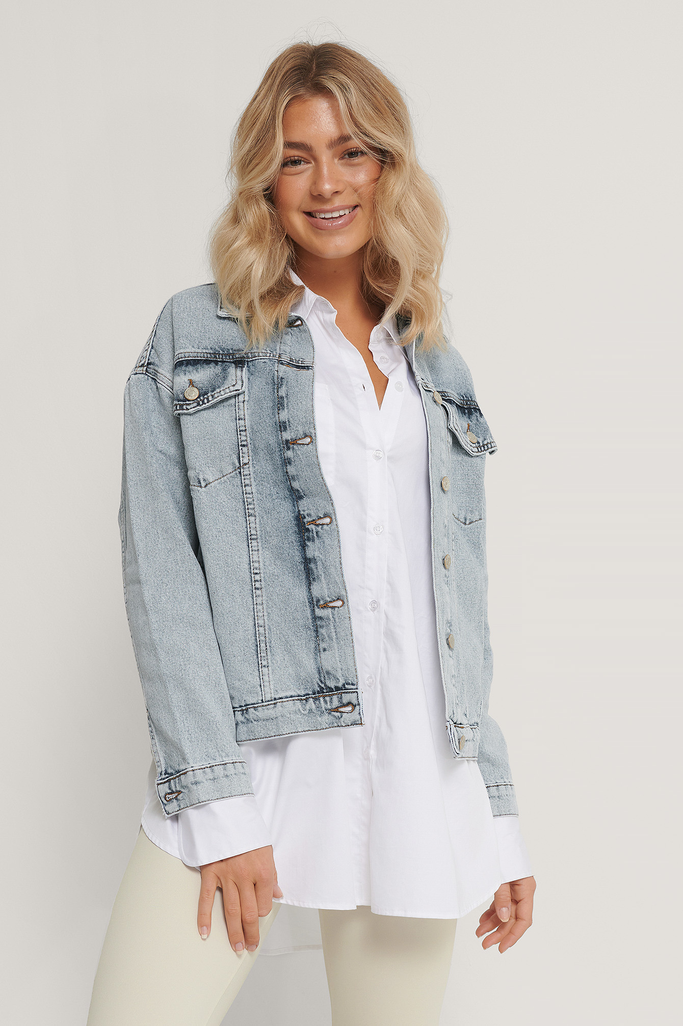 Carmen Denim Jacket Blue | na-kd.com