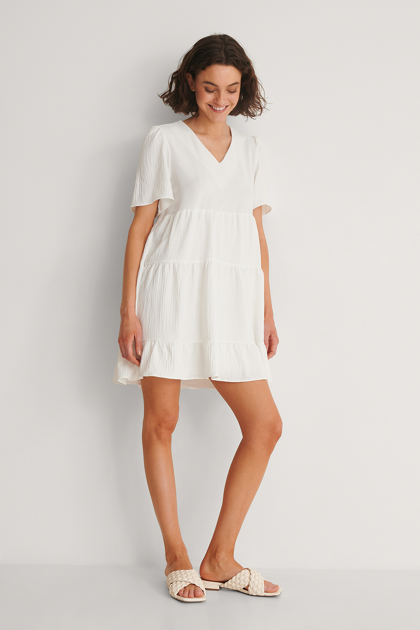 White Carmen Summer Dress
