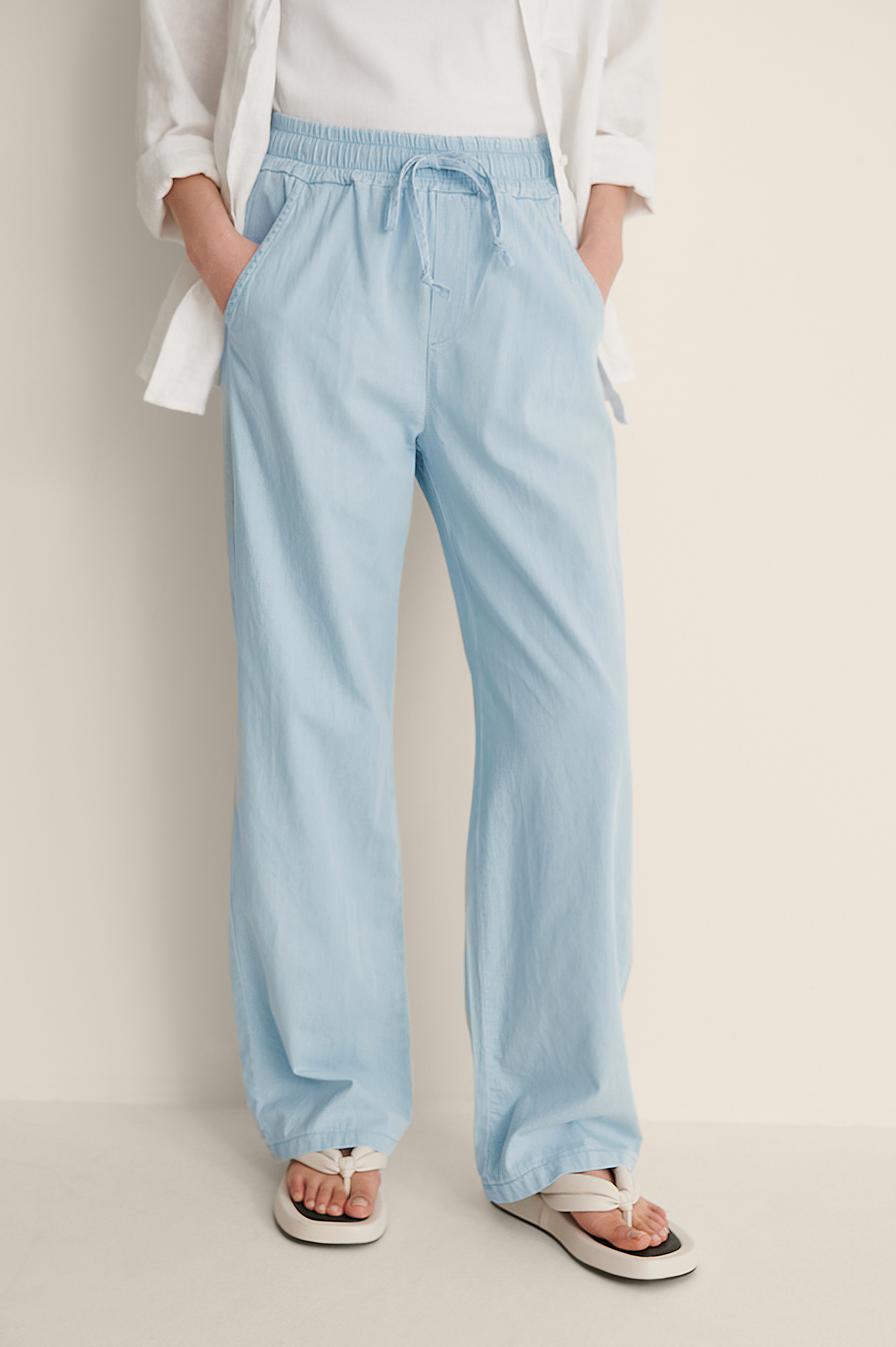 Light Blue Casual Stretch Jeans