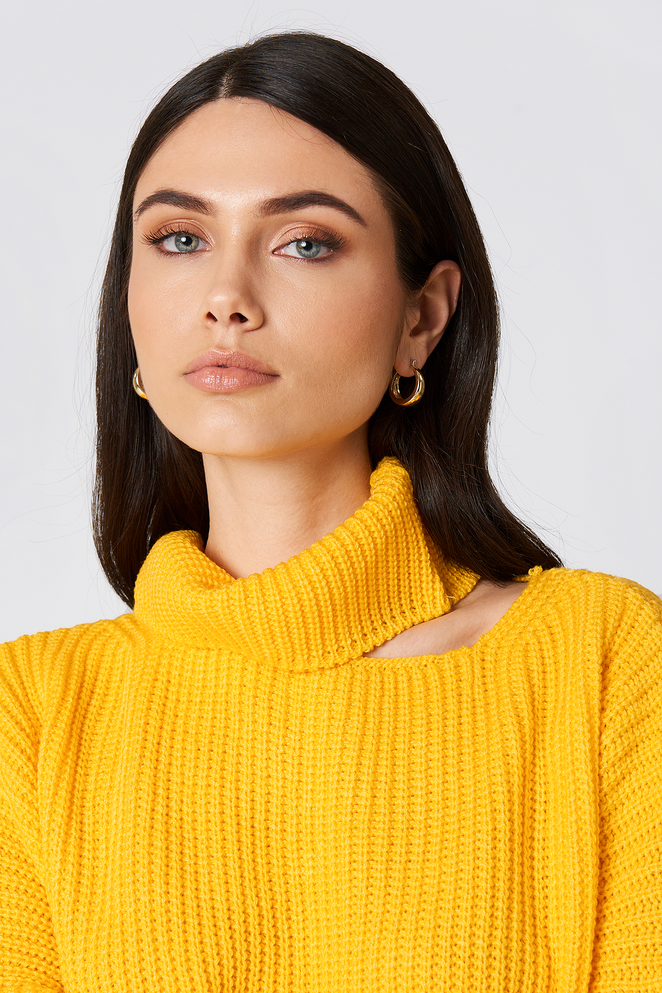 Detailed Collar Sweater Yellow | na-kd.com