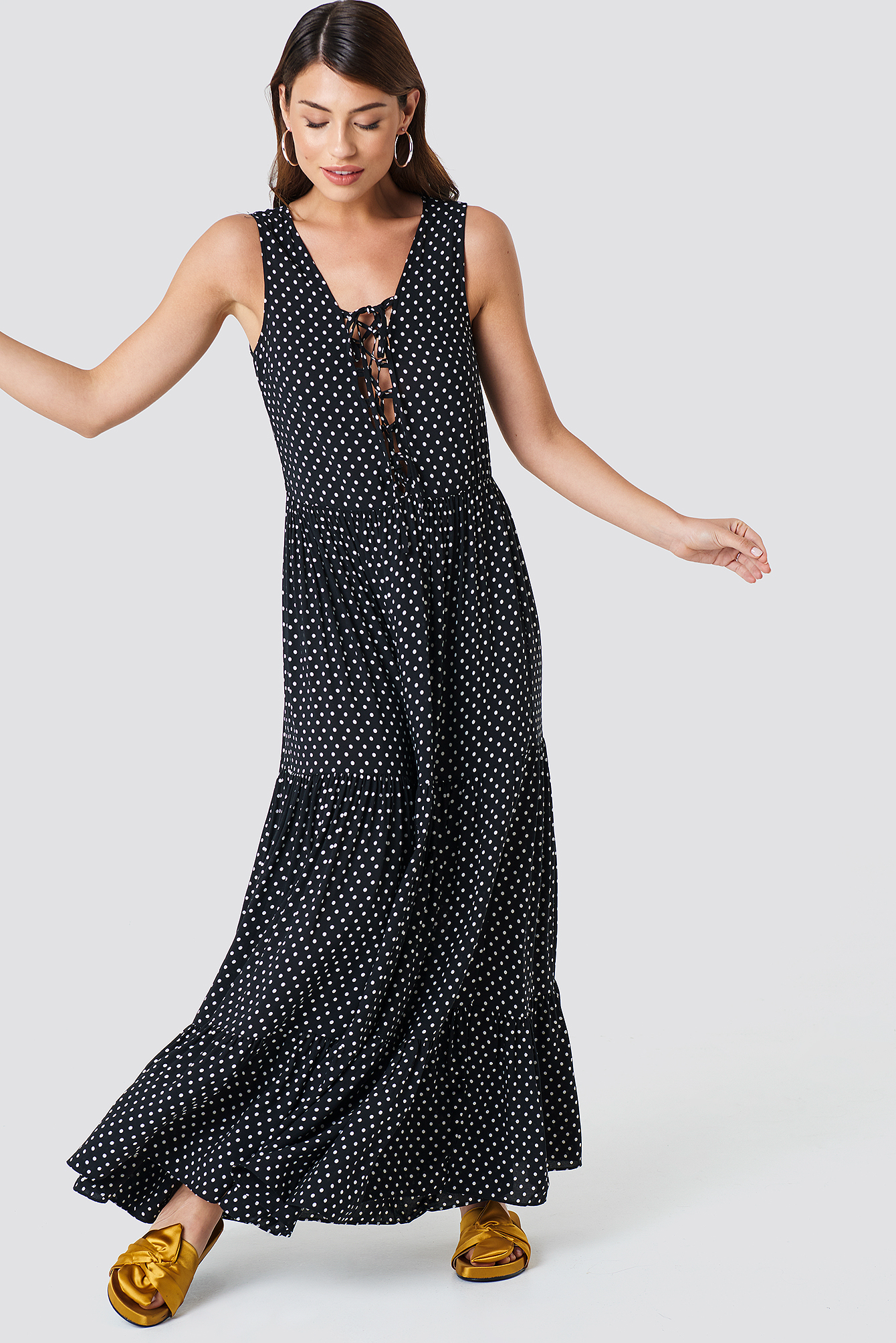 Dotted Maxi Dress Multicolor
