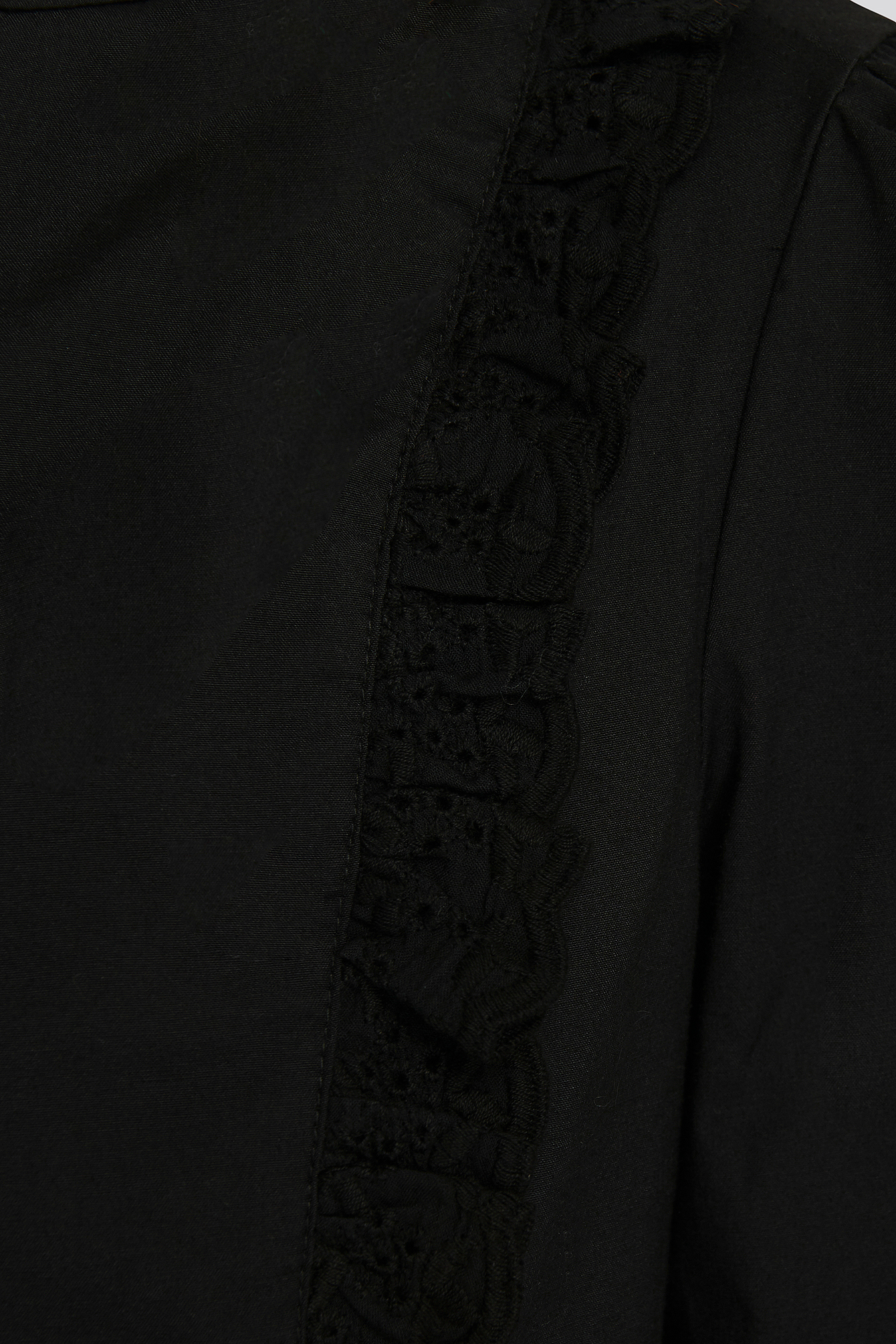 Embroidery Detailed Shirt Black | na-kd.com