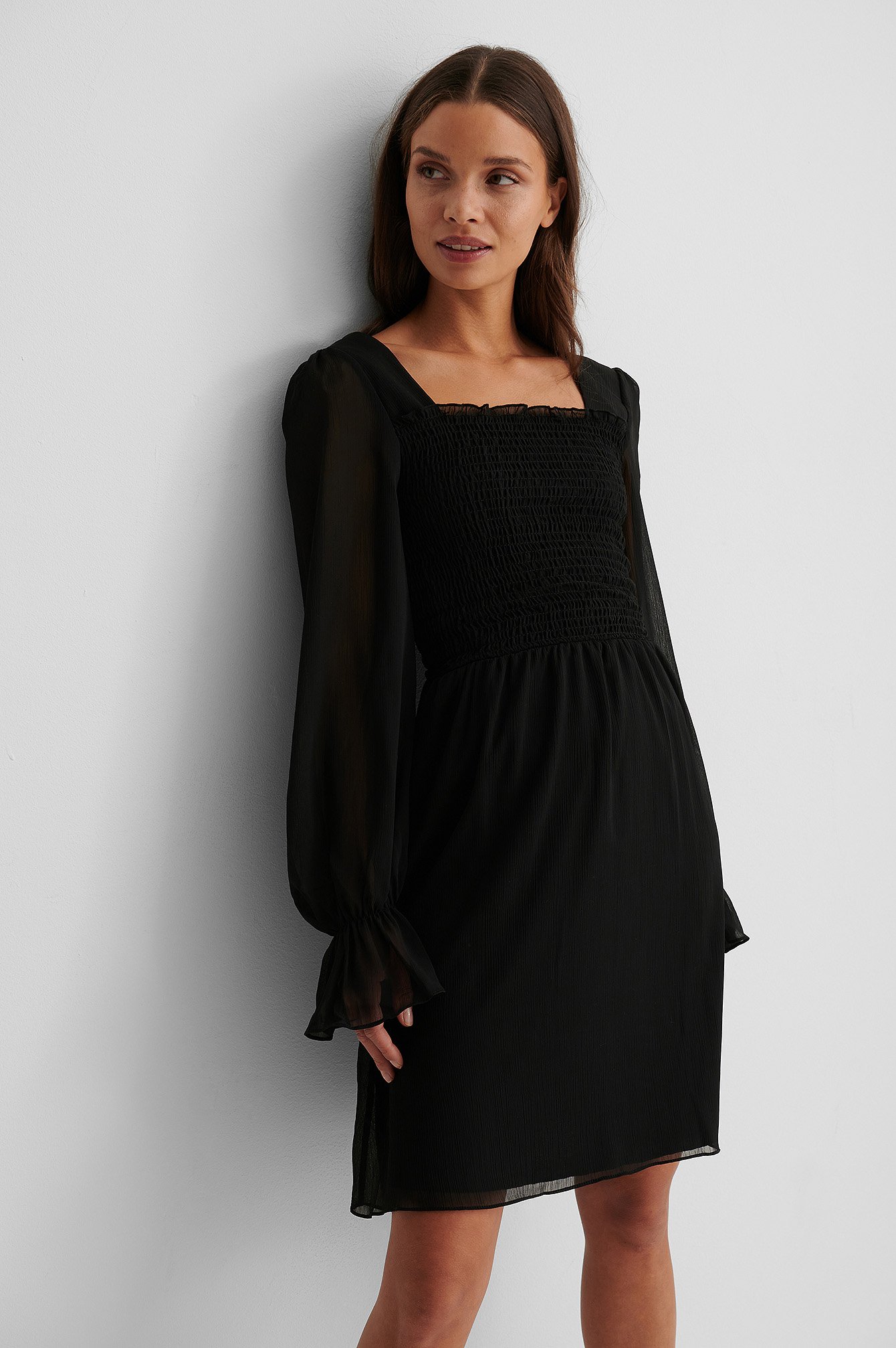 Black Giped Mini Dress