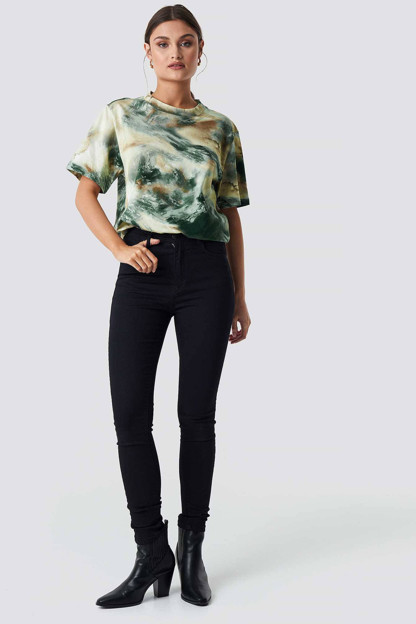 High Waist Skinny Jeans Black