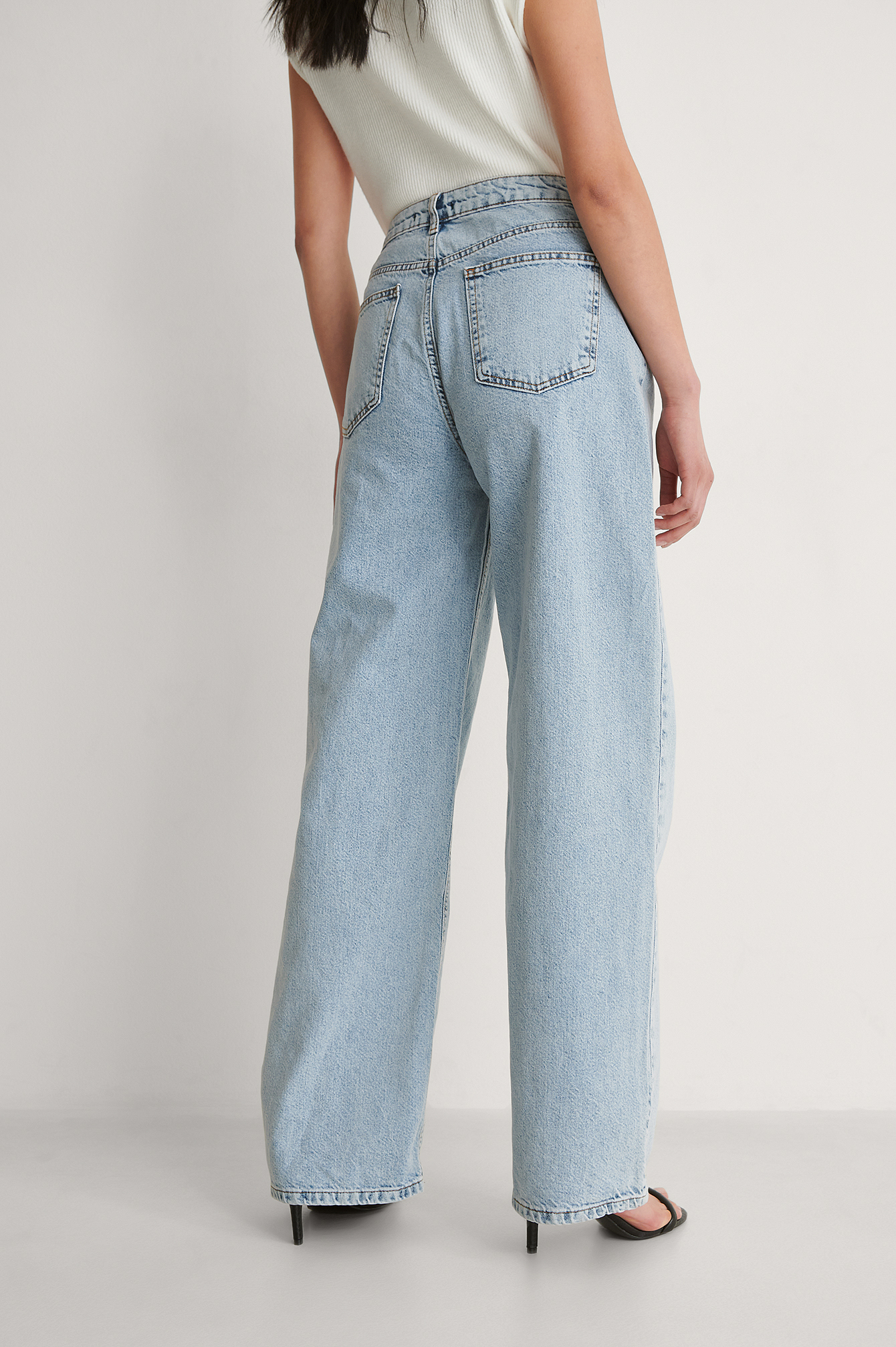 Jeans Ampi A Vita Alta Blu | na-kd.com