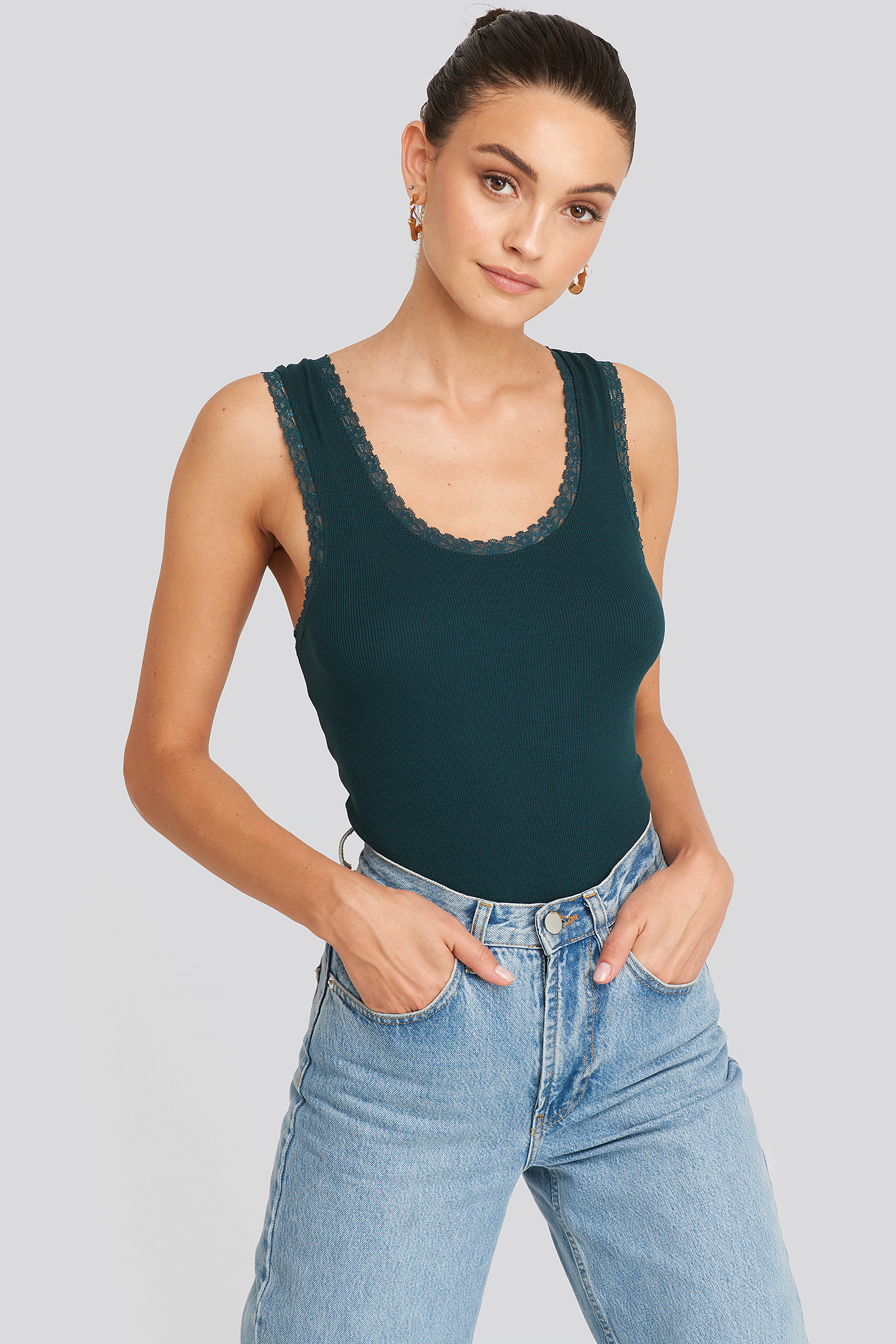 Trendyol Lacy Knitted Body Green