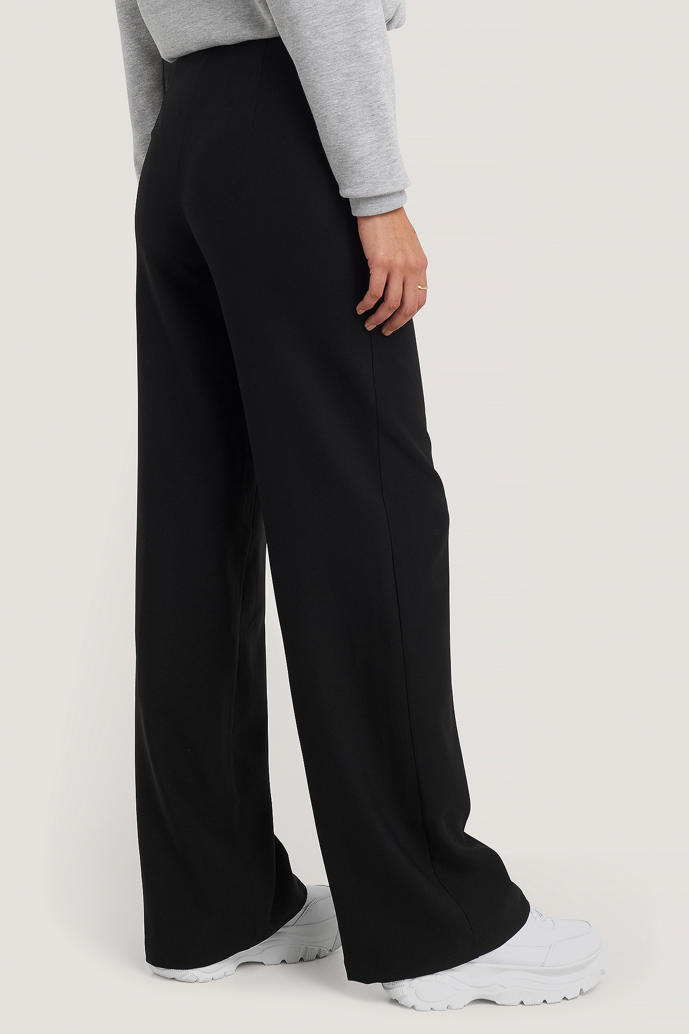 black loose trousers