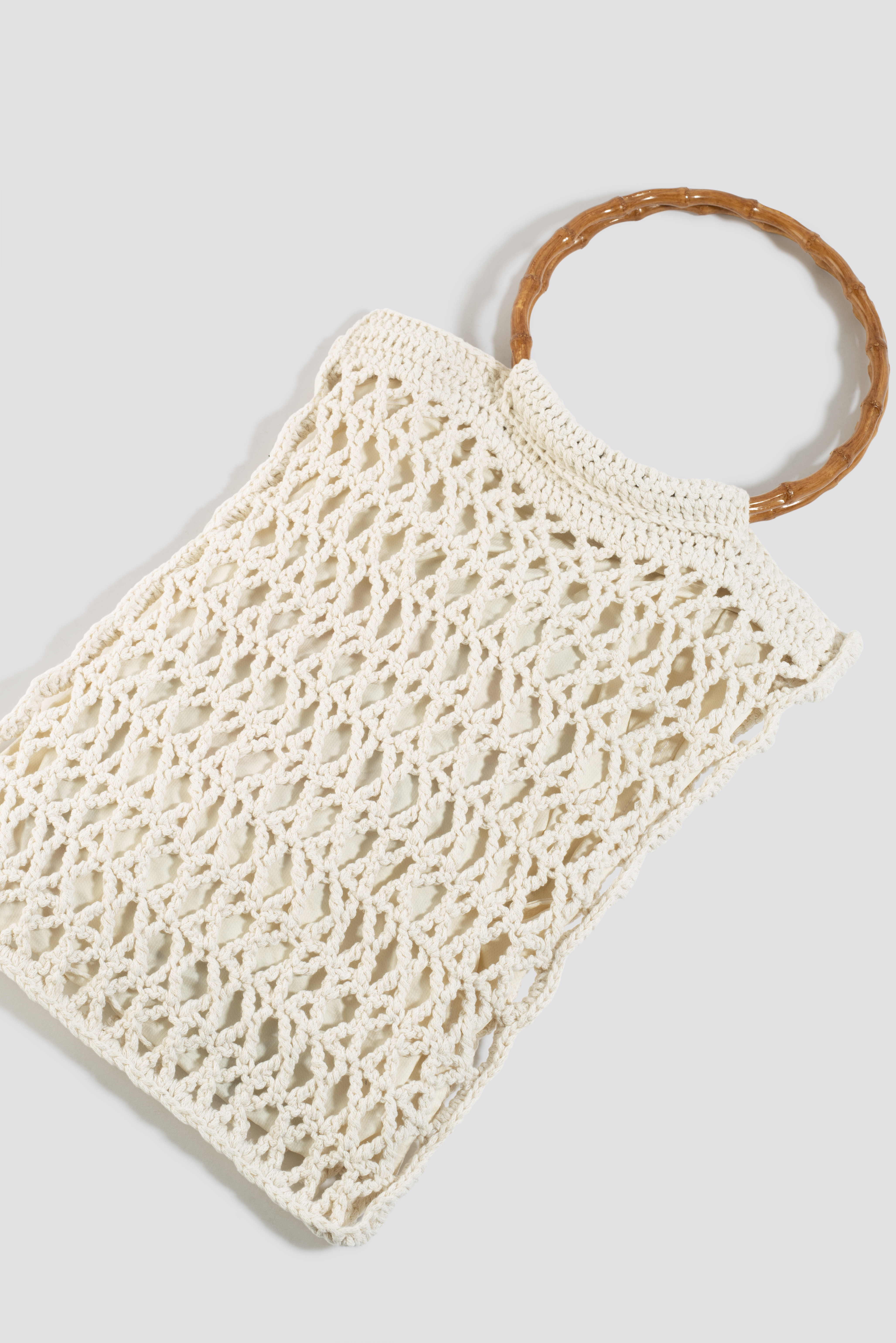 Strap Detailed Beach Bag Beige