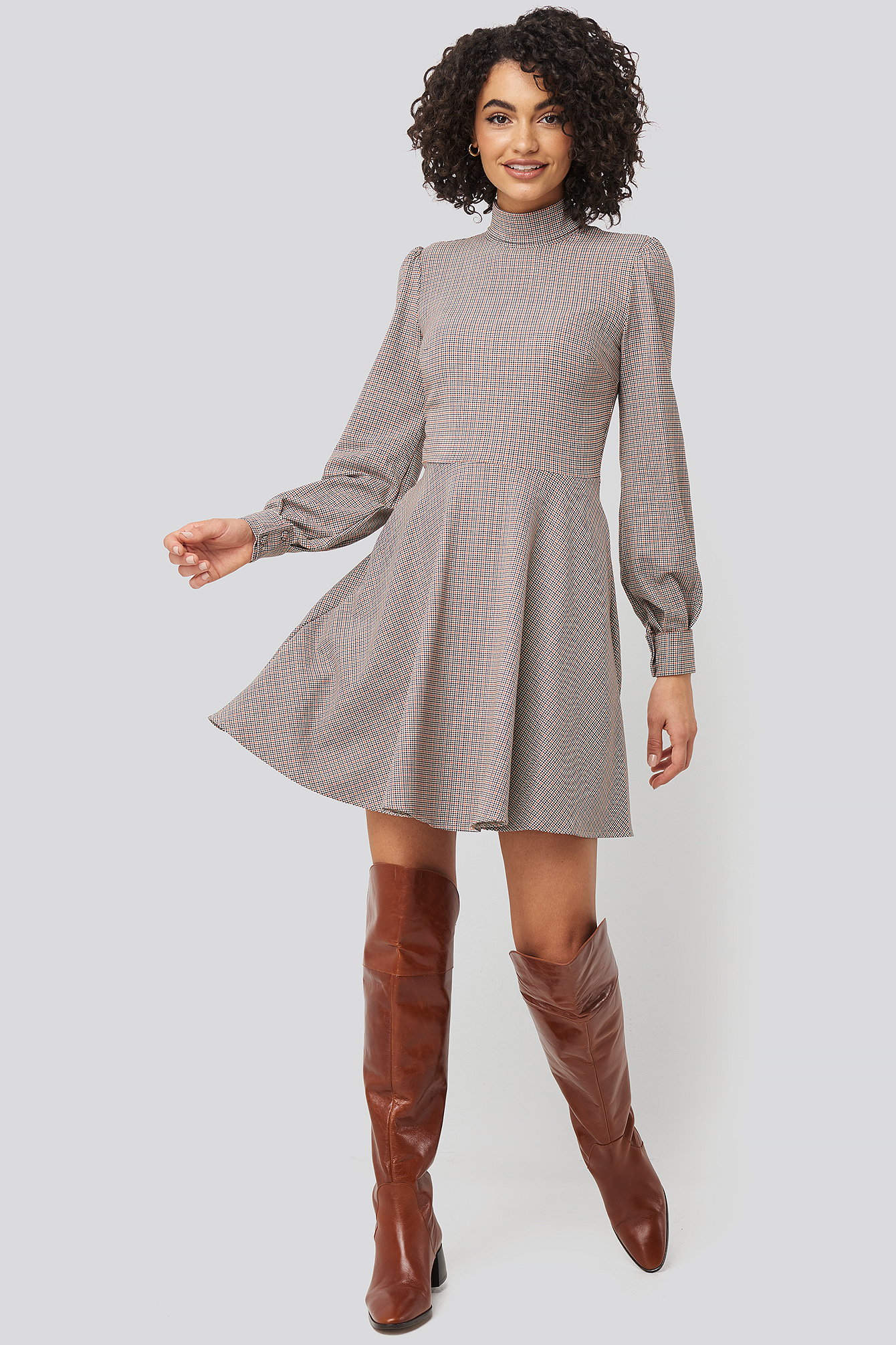 Multi Colored Patterned Mini Dress Multicolor