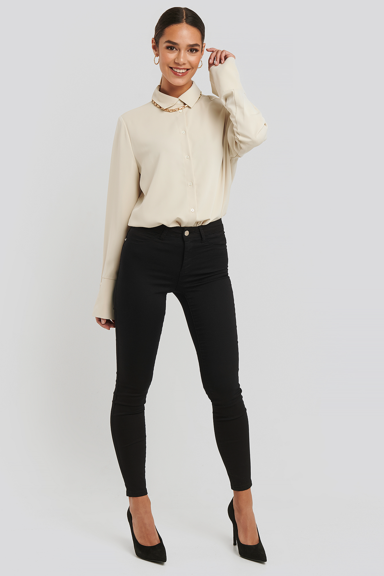 Normal Waist Jegging Jeans Black