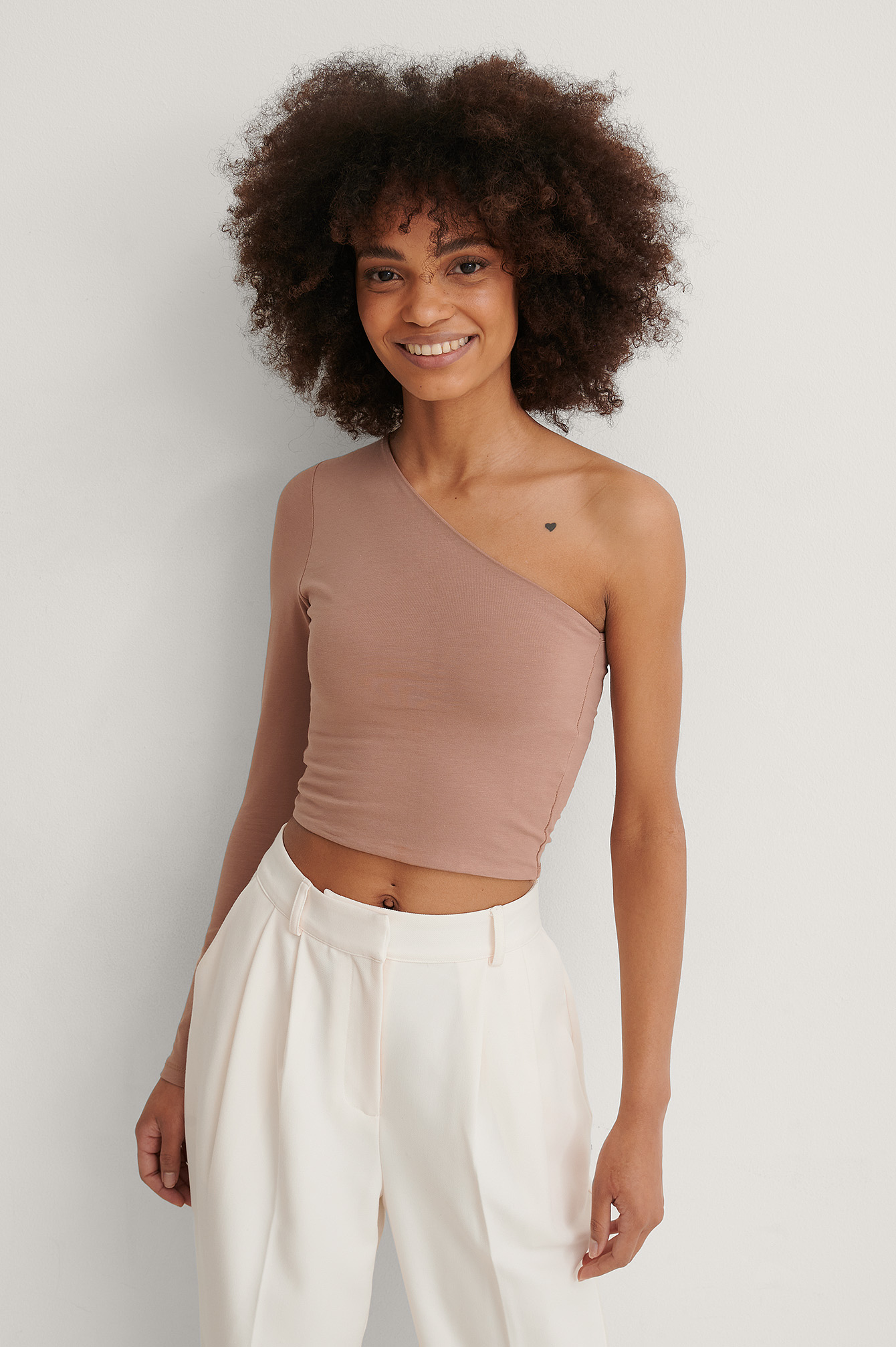 One Shoulder Top Pink | na-kd.com
