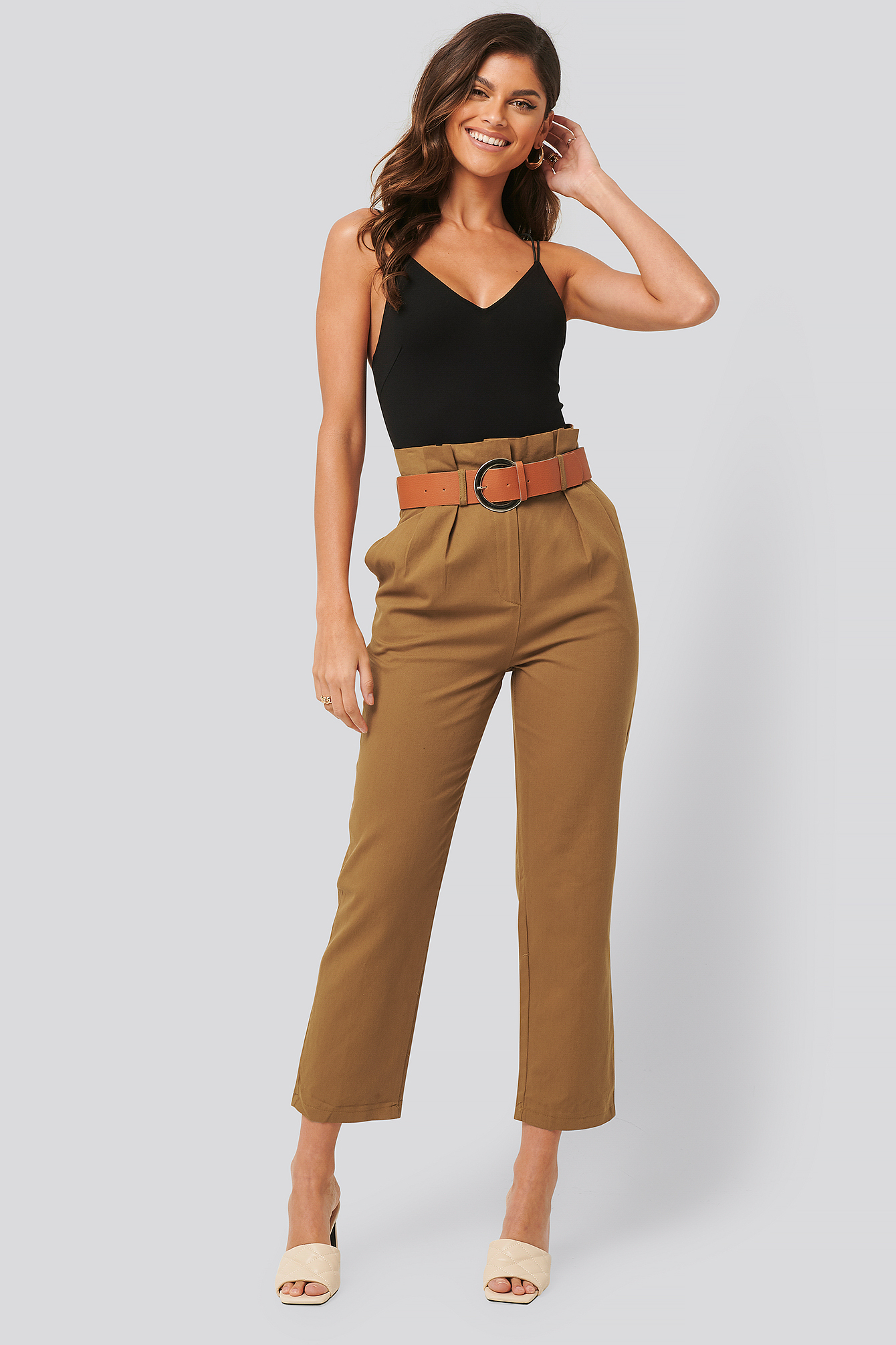 Paper Bag Pants Brown