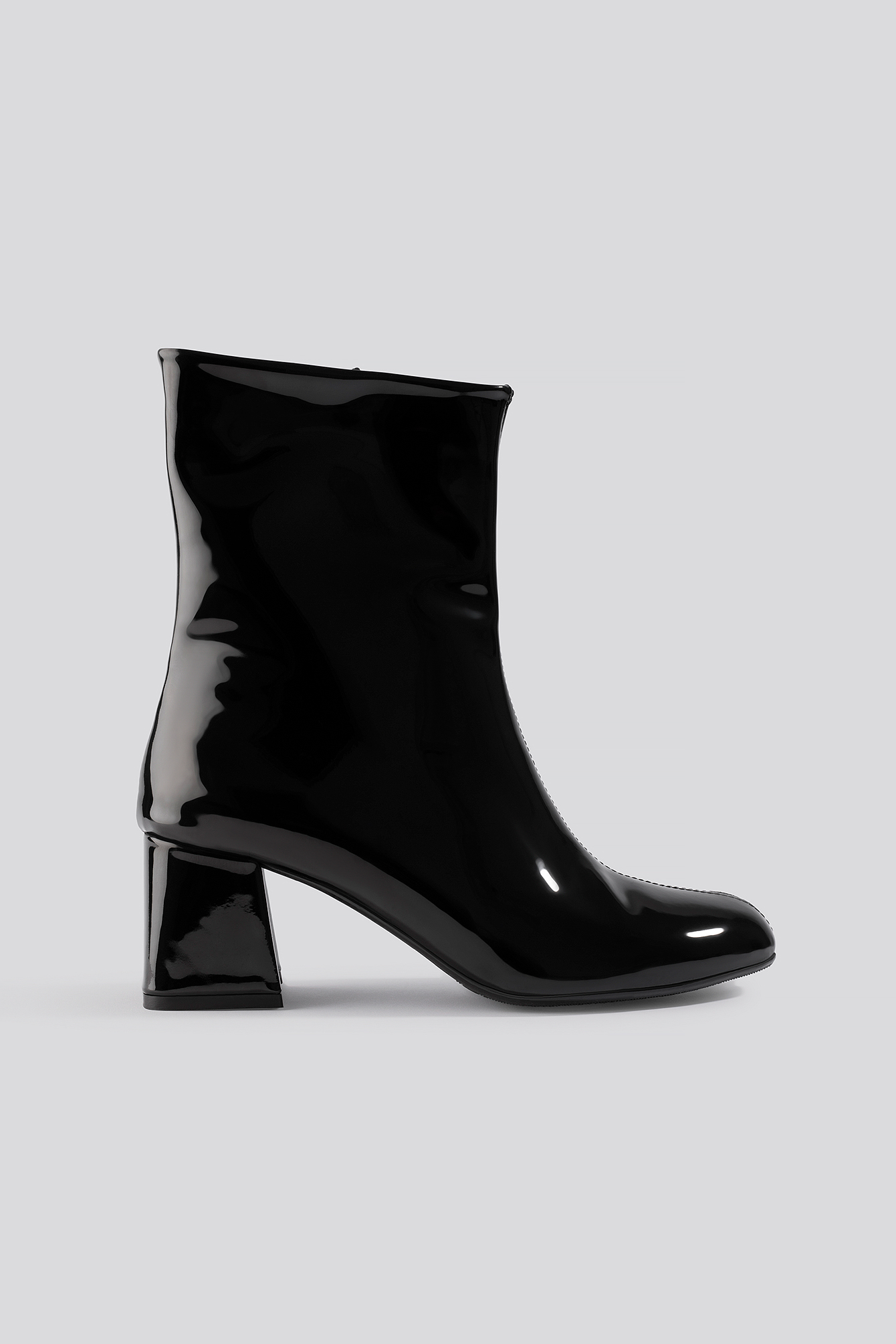 Patent PU Boots Black