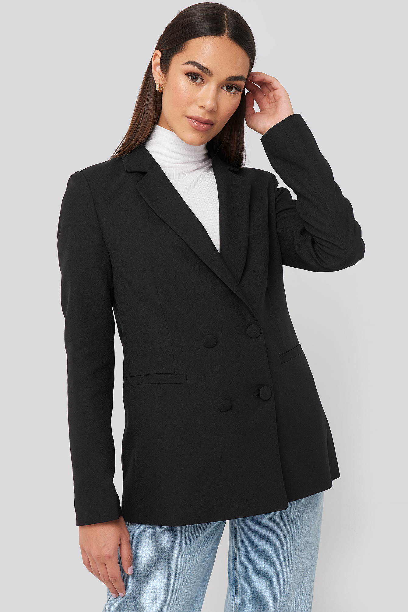 Pocket Detailed Blazer Black