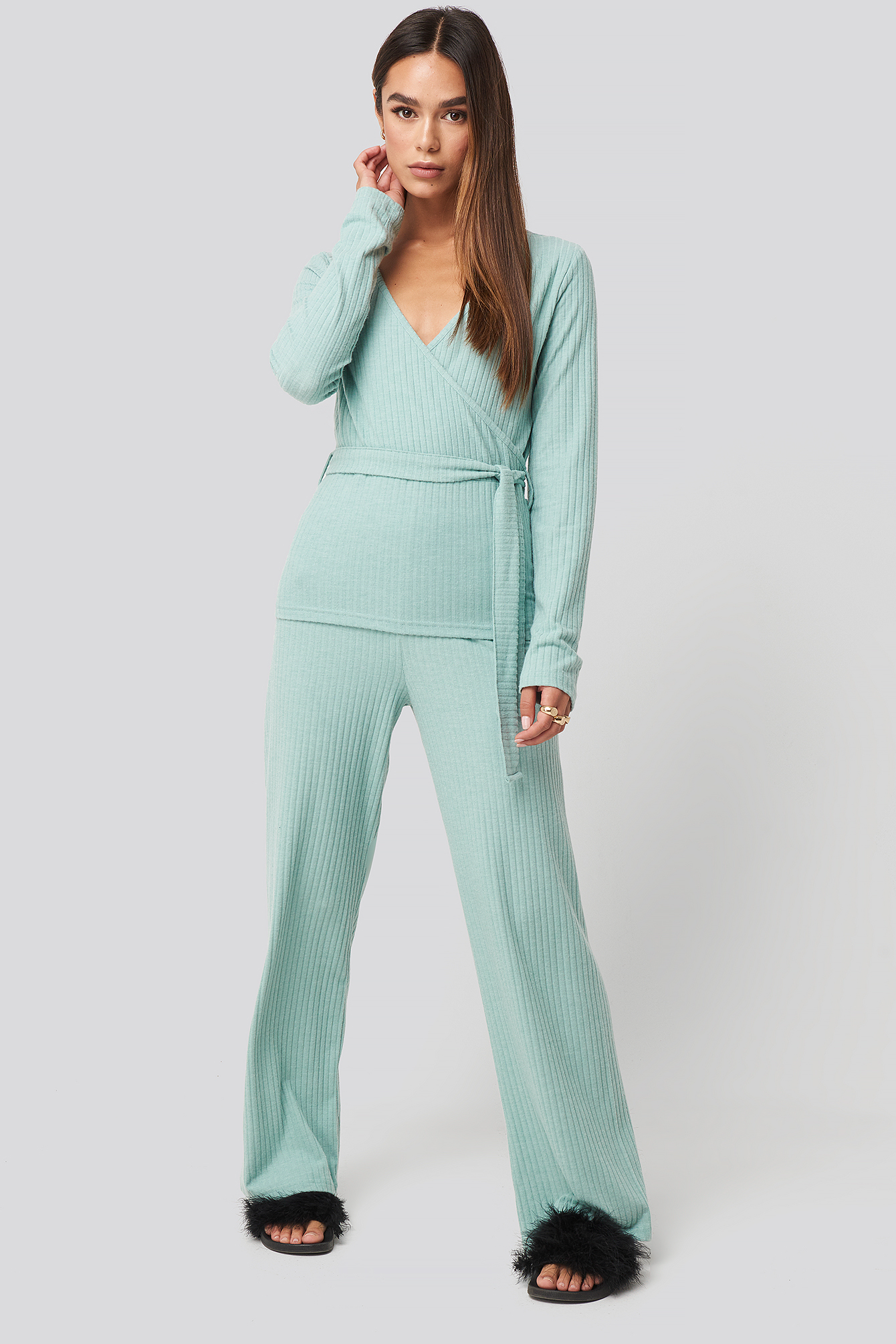 Ribbed Pyjama Set Mint
