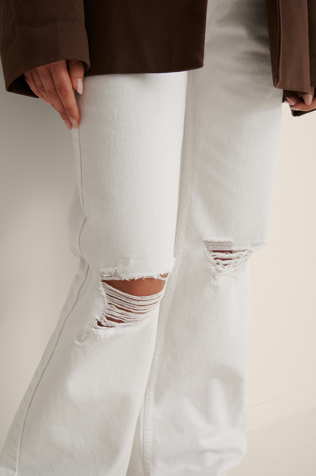 Womens White Ripped Jeans | na-kd.com