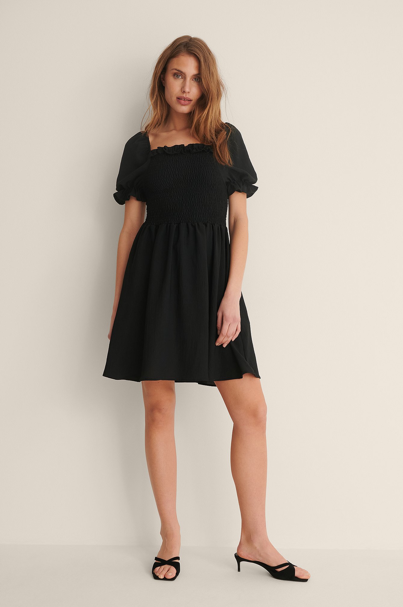 Trendyol Ruffle Mini Dress - Black