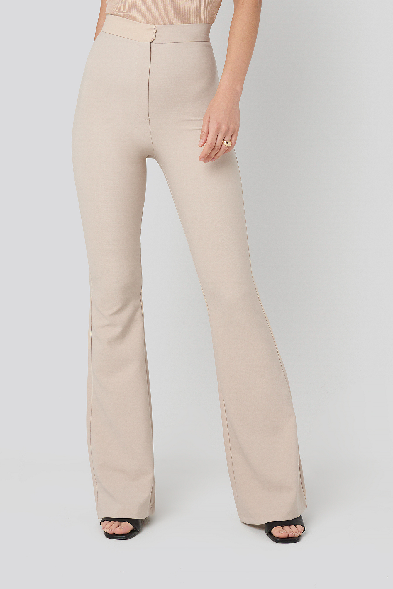 Spanish Hem Trousers Beige