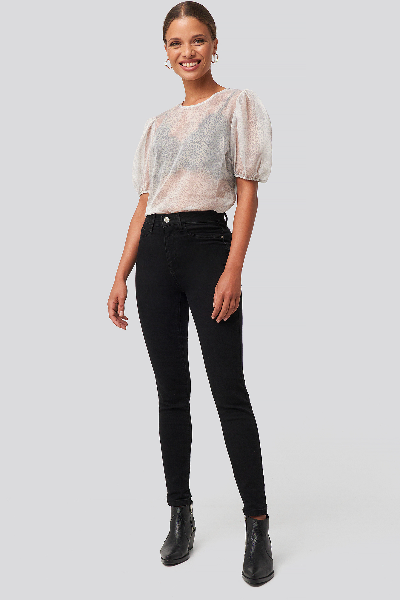 Yol High Waist Jeggings Black