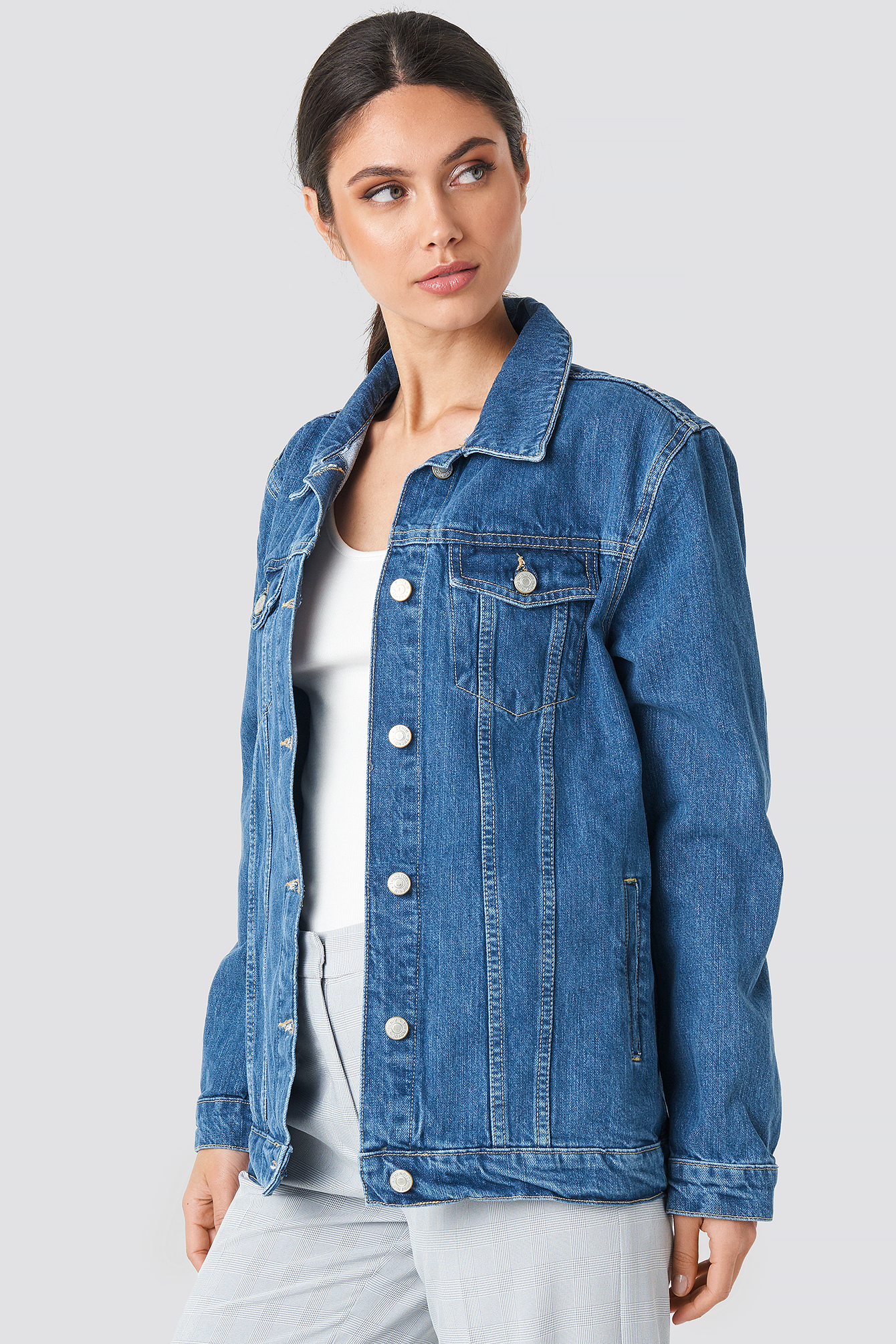 Yol Oversized Denim Jacket Blue