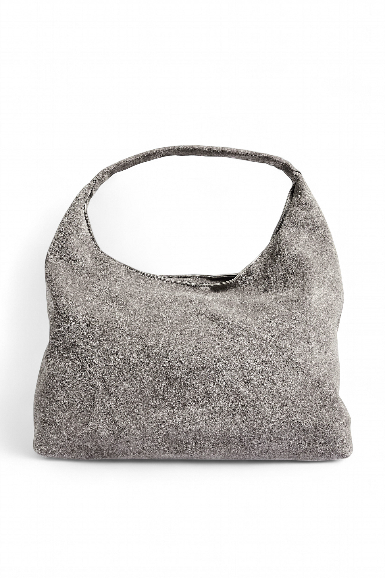 Triangle Suede Tote Bag Grey | NA-KD
