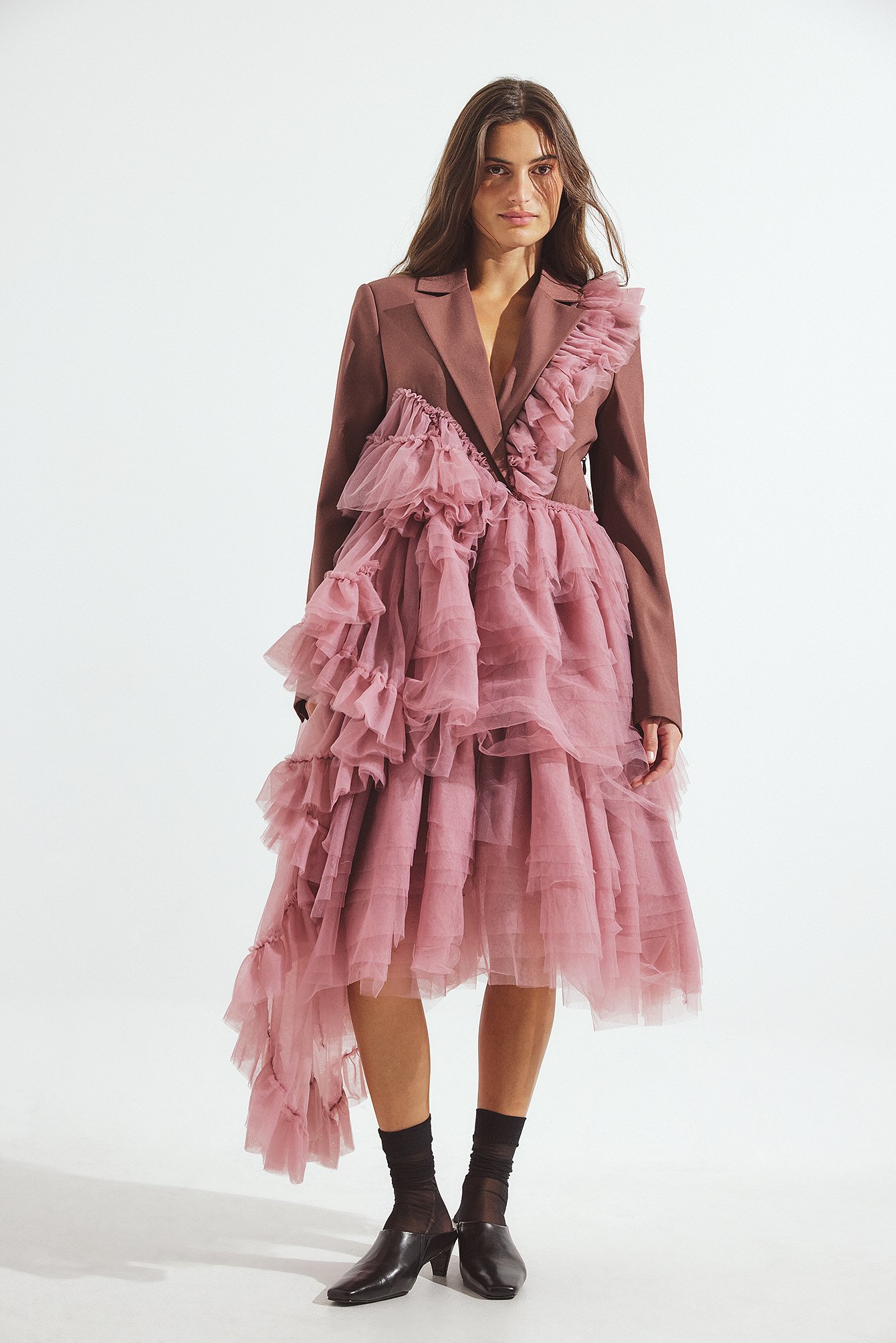 NA-KD ART Tulle Dress - Blazer Dresses - Pink - EU 32 - NA-KD / NAKD